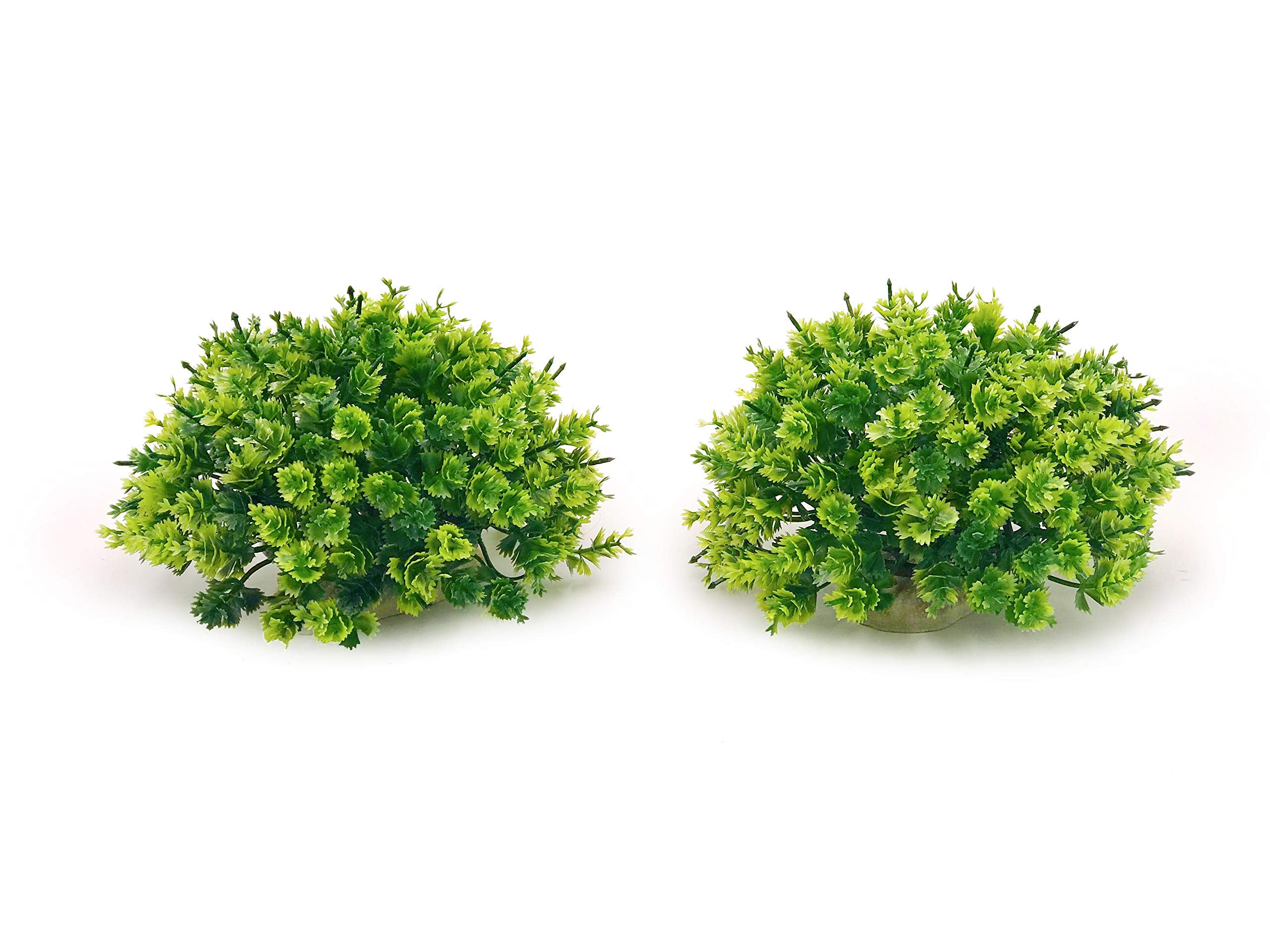 BEGONDIS 2Pcs Aquarium Decorations Fish Tank Artificial Green Water Plants Made of Soft Plastic