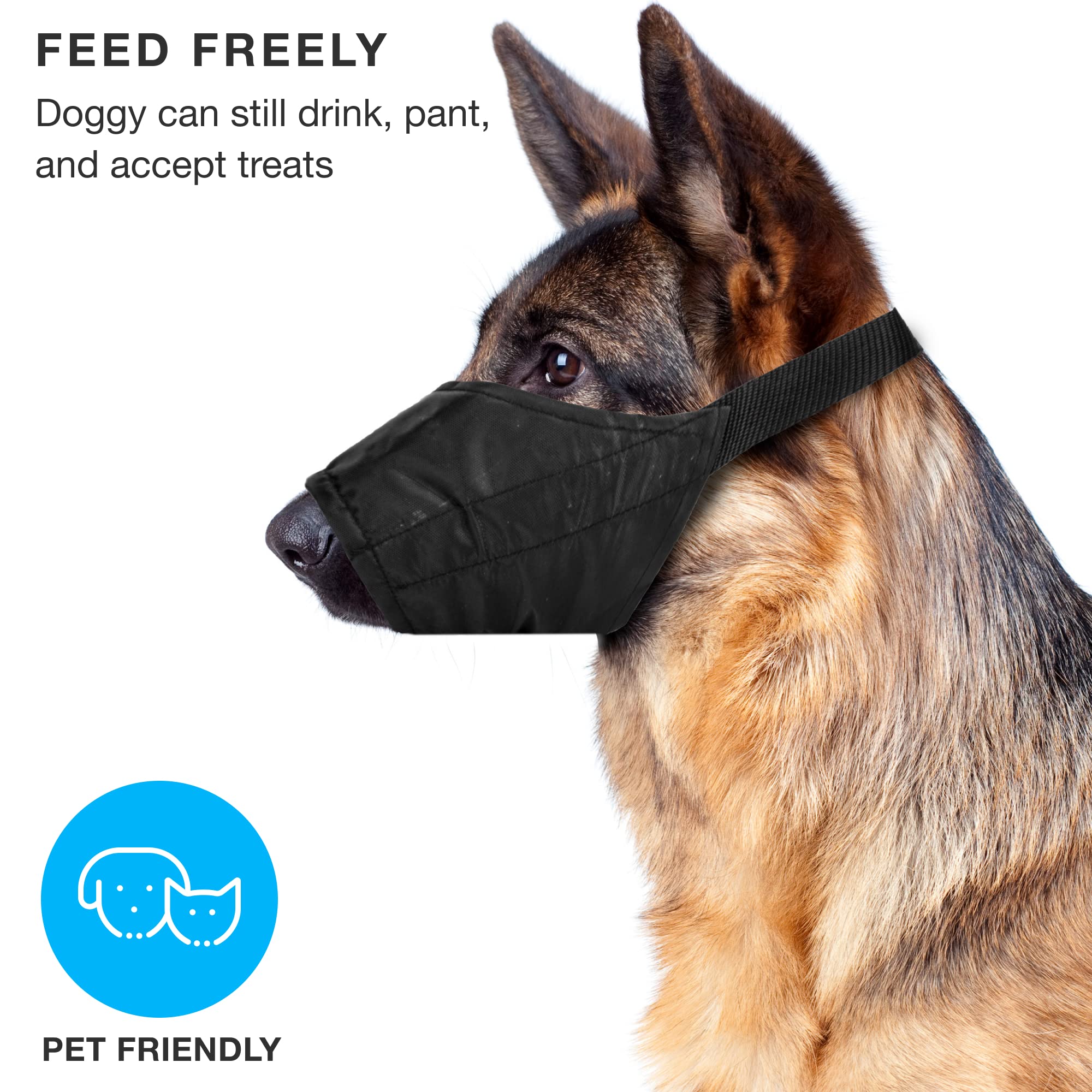 Weebo Pets Breathable Nylon Cloth Safety Muzzle (Large)