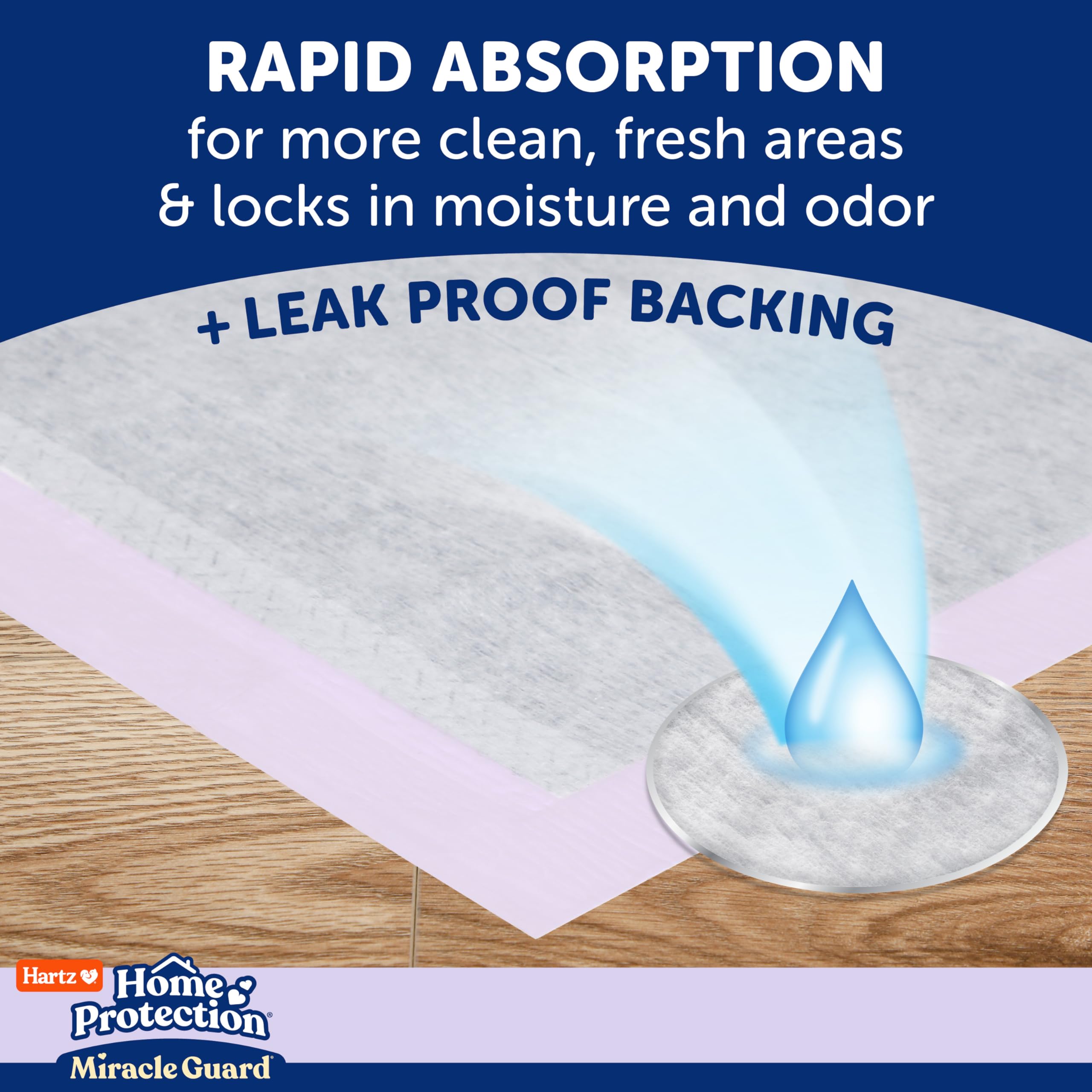 New! Hartz Home Protection Miracle Guard Lavender Scented Dog Pads, XXL Size 20 Count, 24 Hour Use, Wont Leak and Odor Eliminat