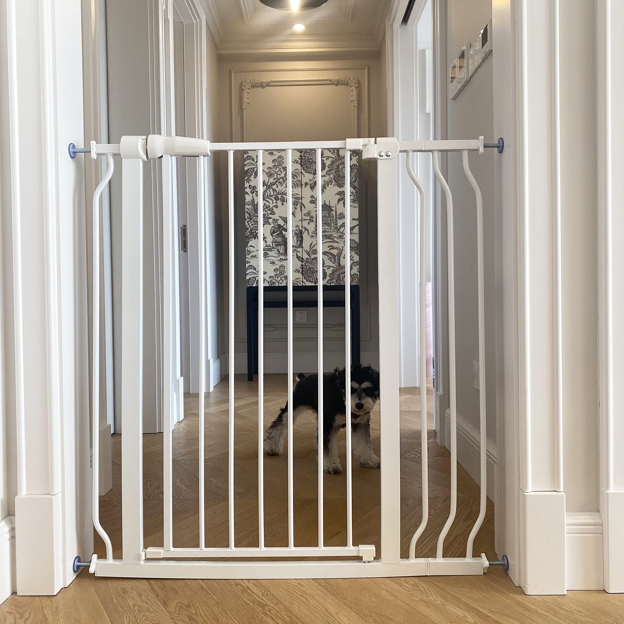 Balancefrom Easy Walk-Thru Safety Gate For Doorways And Stairways With Auto-Close/Hold-Open Features, 36-Inch Tall, Fits 29.1 - 38.5 Inch Openings, White
