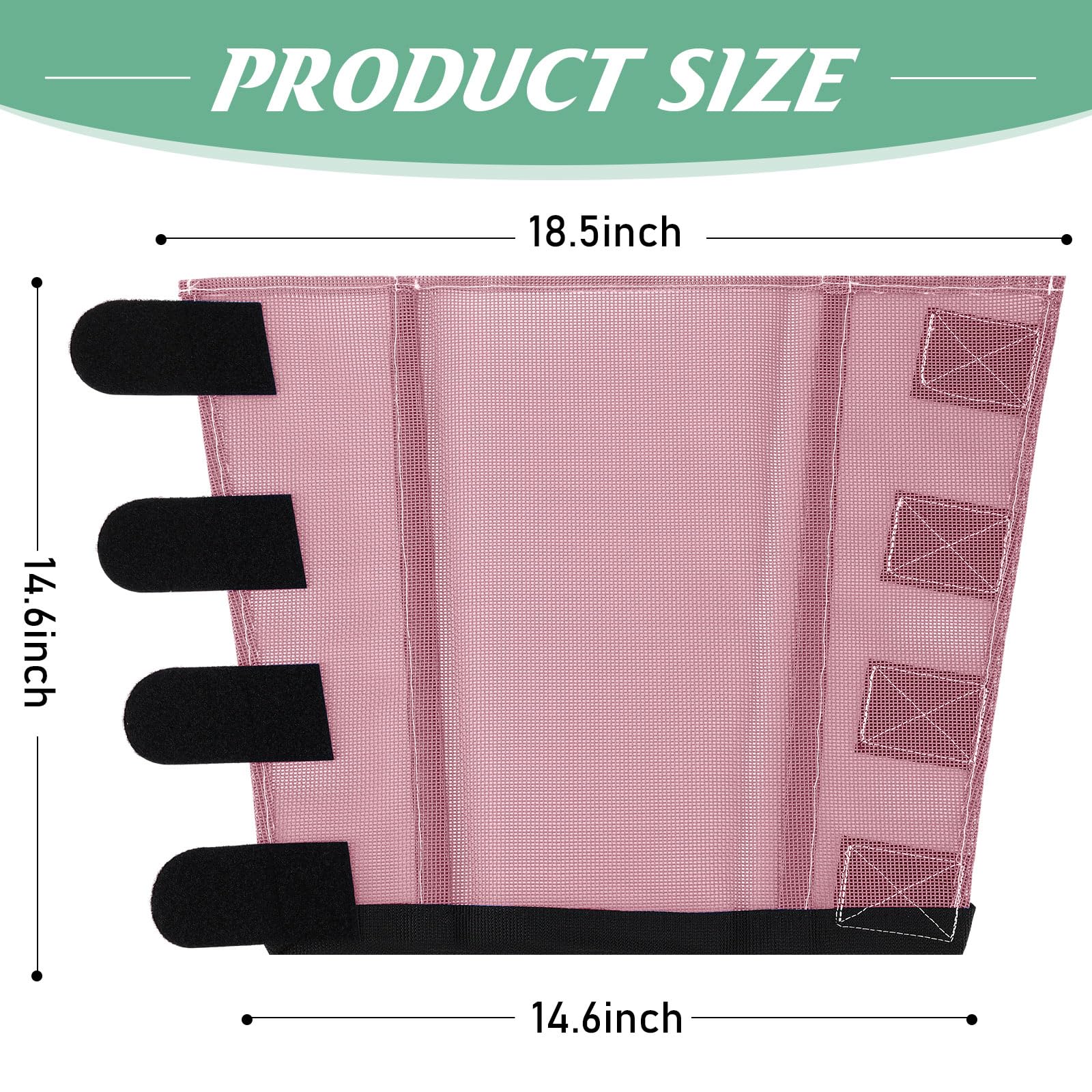 Bulyoou Set of 8 Mesh Fly Boots for Horse Breathable Mesh Horse Boots Protective Loose Wraps Adjustable for Preventing Legs Redu