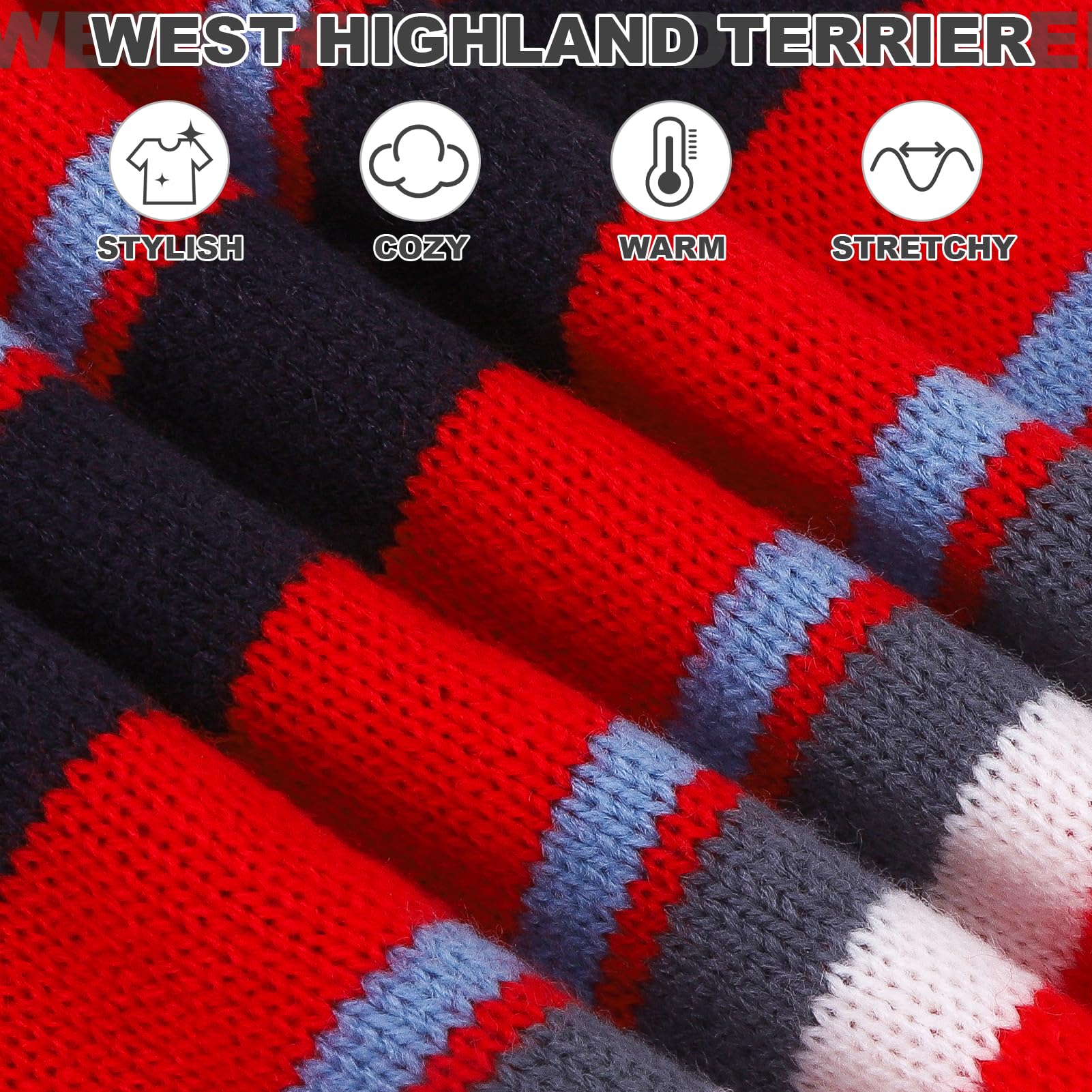 PAWCHIE Dog Sweater for Medium Size Dog Girls Boys, Warm Coat Turtleneck Thick Dog Clothes with Leash Hole, Stretchy Knitted Dog
