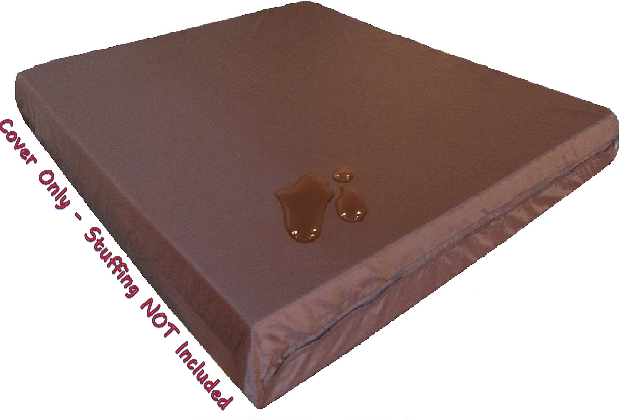 Dogbed4less 2 Pack Internal Duvet case Waterproof Zipper Dog Bed cover for Medium Large 37x27X4 Memory Foam Pad Pet Bed - 41X31