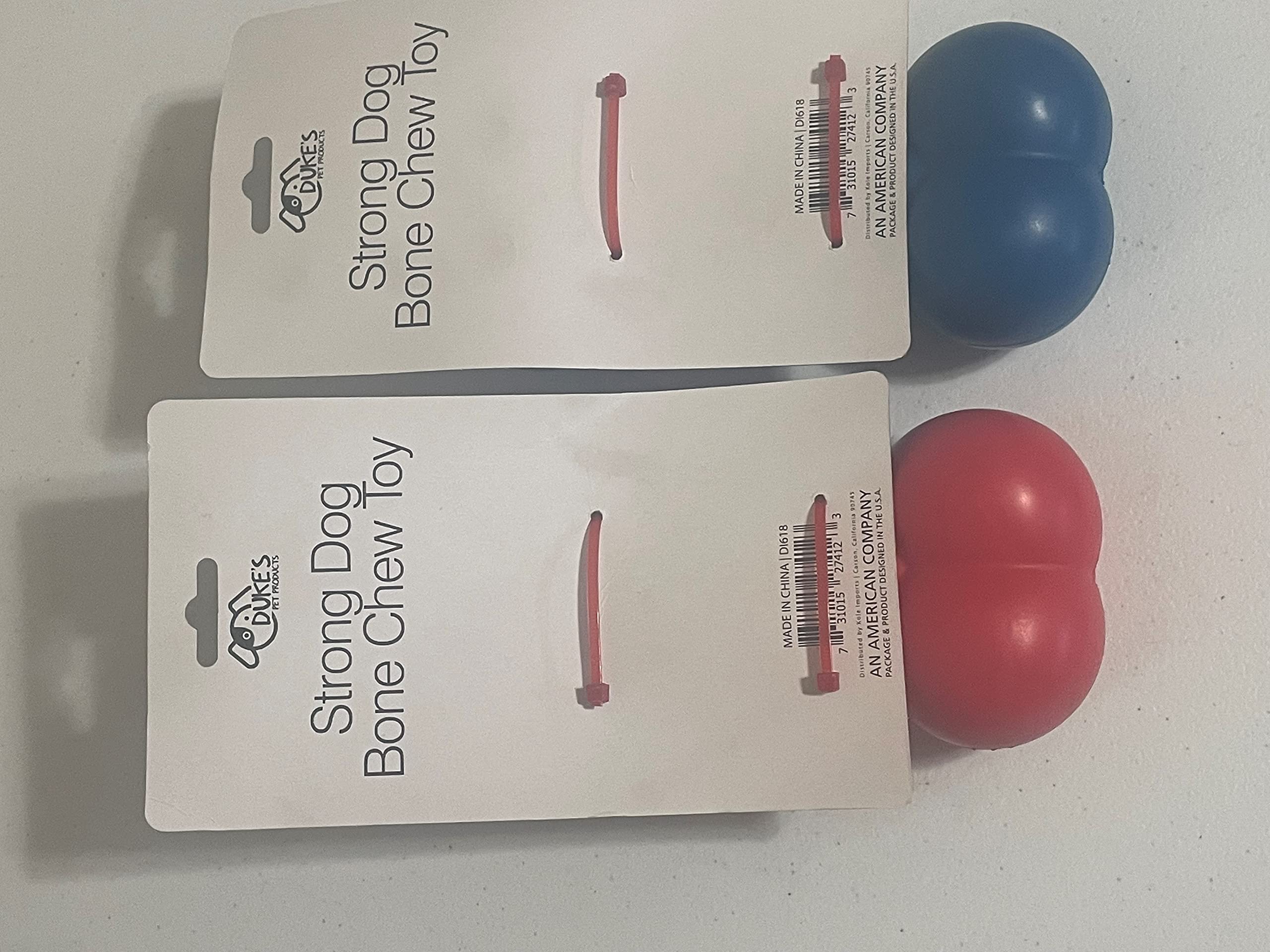 Duke'S Pet Products Strong Dog Bone Chew Toy (Red)