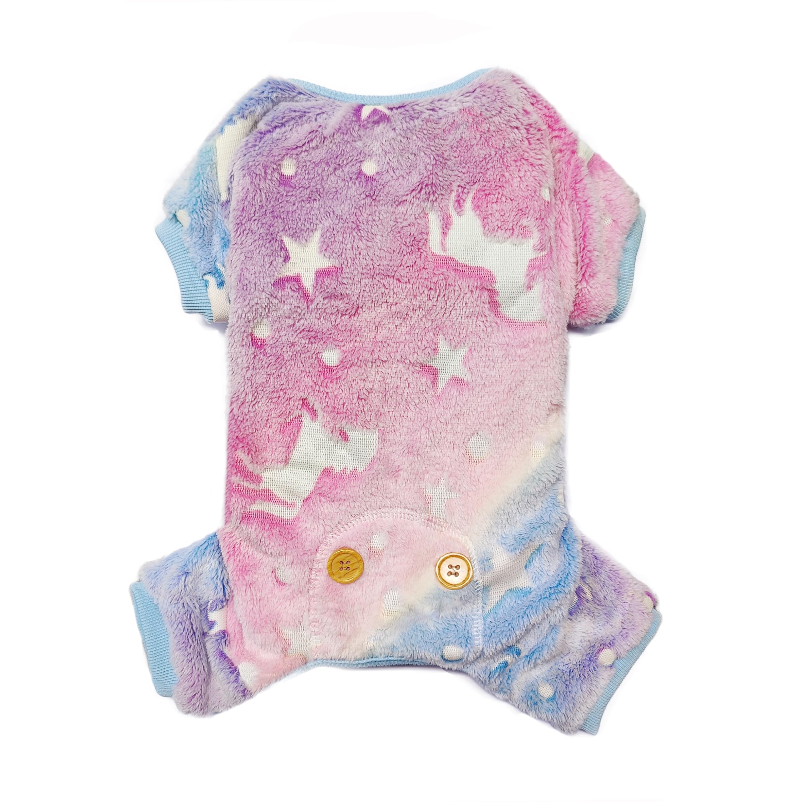 Maigllra Plush Dog Pajamas Glow In The Dark Dog Jumpsuit 4 Legged Onesie For Small Medium Large Dog, Unicorn L