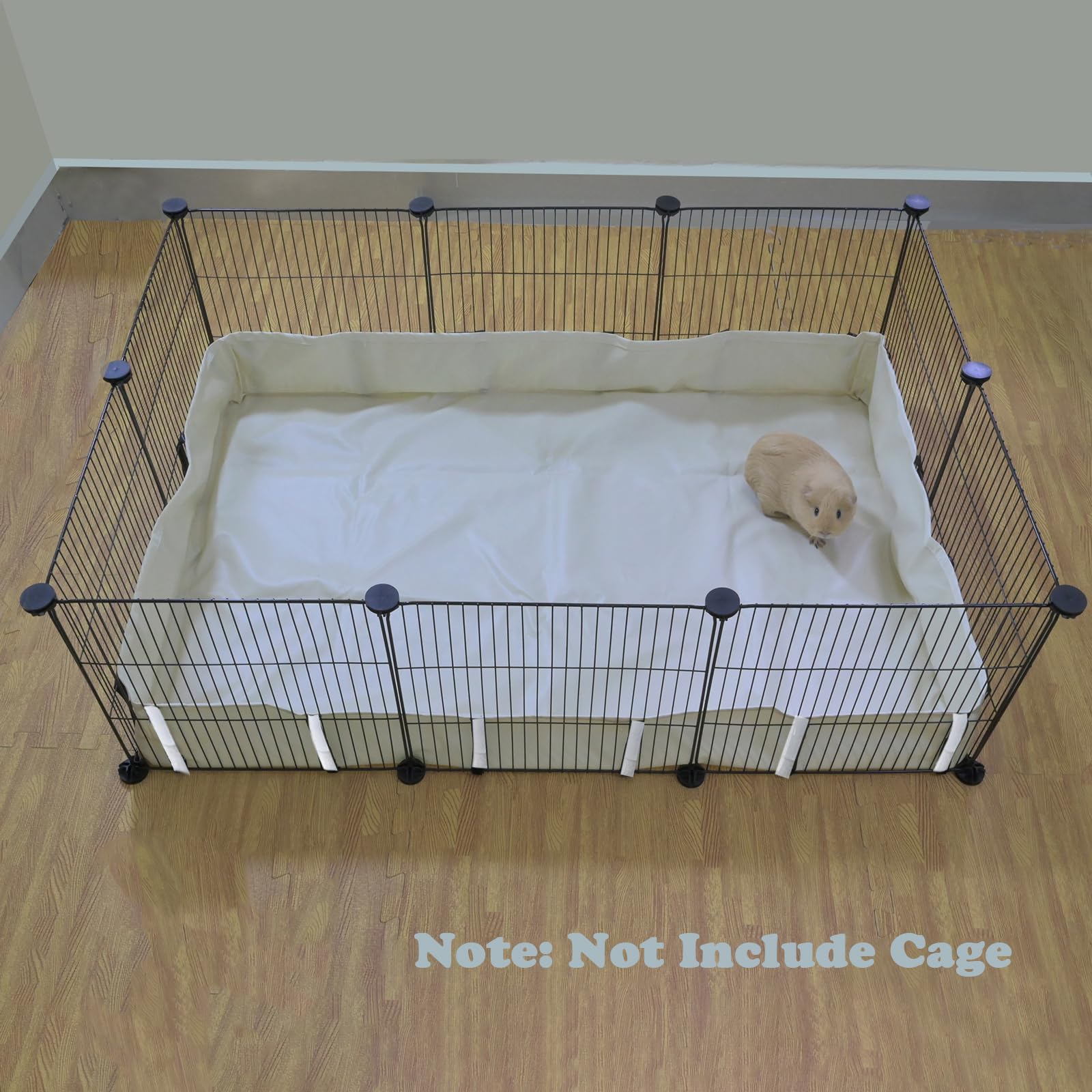 Fulue Guinea Pig Waterproof Cage Liner C&C 2X3,Guinea Pig Cage Canvas Bottom Replacement 42X28 Beige (C&C 2X3)