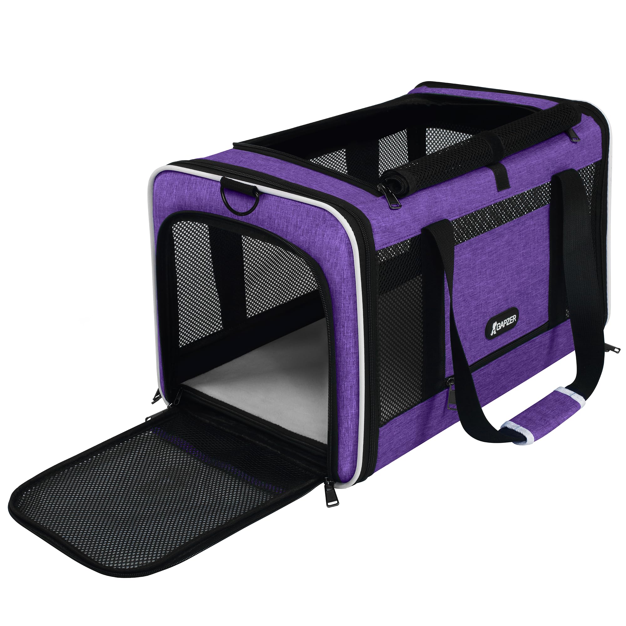 GAPZER Per Carrier for Cat 18x11x11 Inch FAA Complaint, Kitten Taxi Top Load Soft Cloth Bag, Small Animal Portable in Cabin Crat