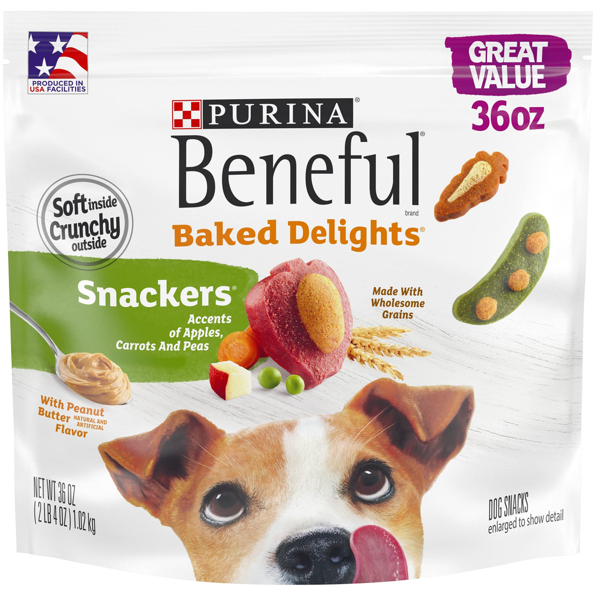 Purina Beneful Baked Delights Snackers Dog Treats, 36 Oz