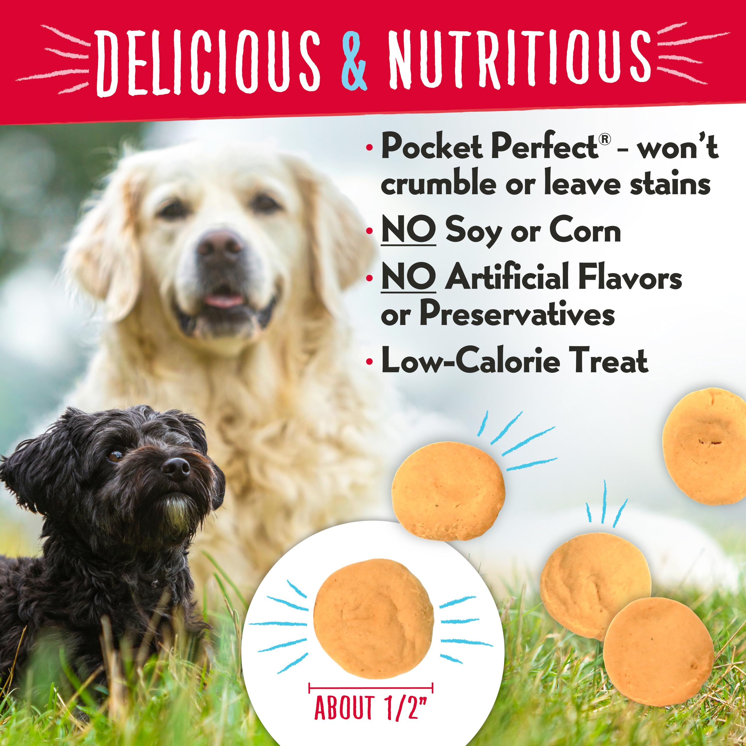 Charlee Bear Original Crunch Dog Treats-Variety Pack, 16oz Bags (5 Different Flavors), Natural Training Treats for Puppies to Ad