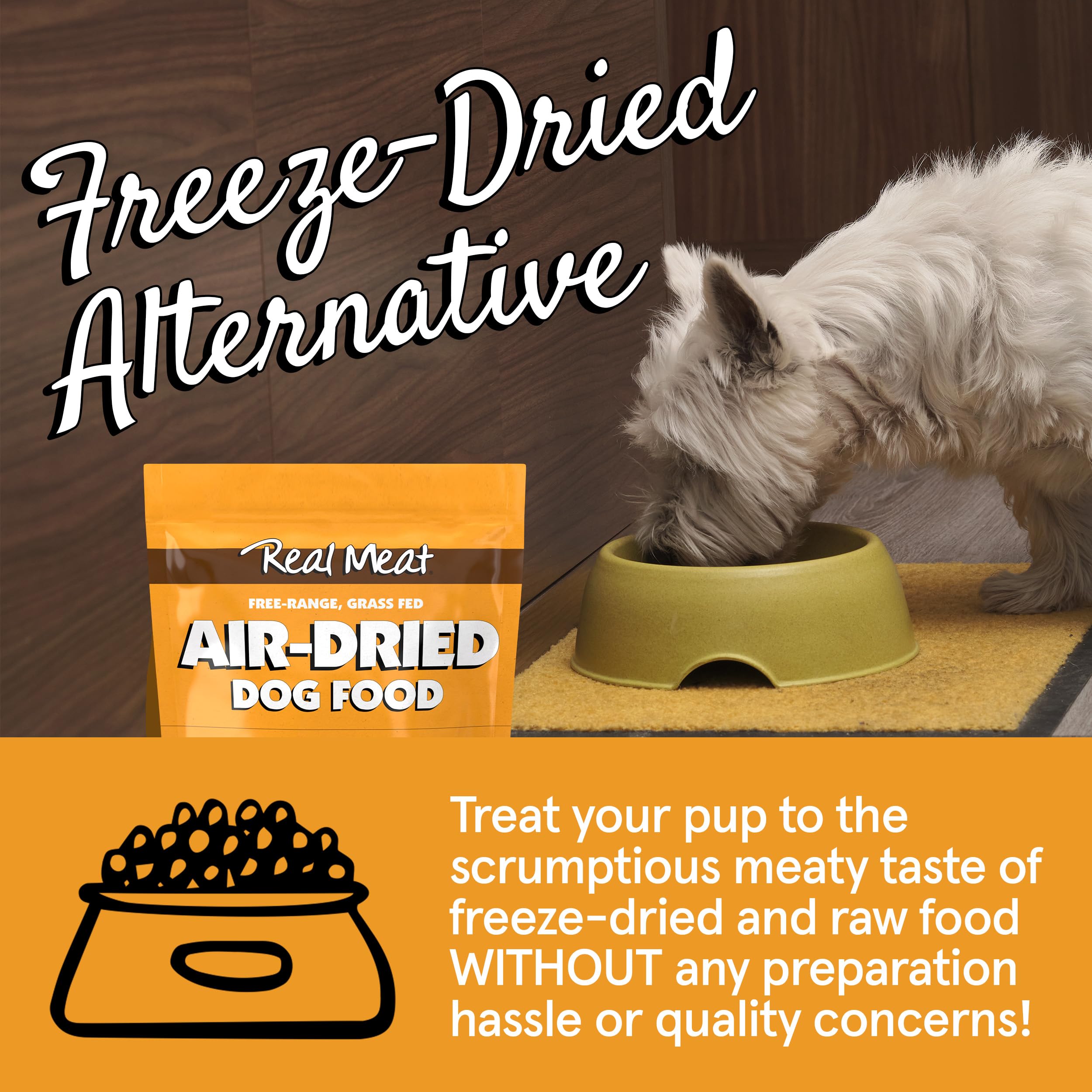TRMC Real Meat Air Dried Dog Food - Grain-Free Chicken - 2lb Bag - High Protein, All Natural