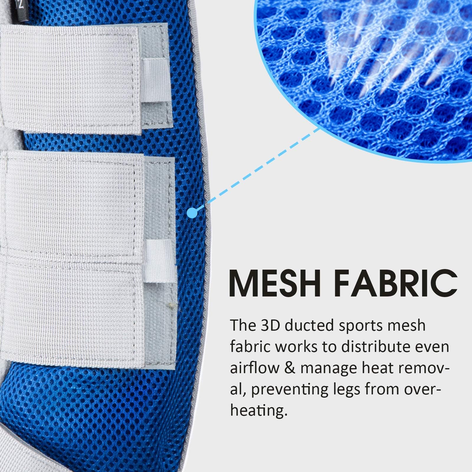 Harrison Howard Horse Fly Boots Leg Guards Fly Boots Protection Set of 4 Aquamarine Medium Cob