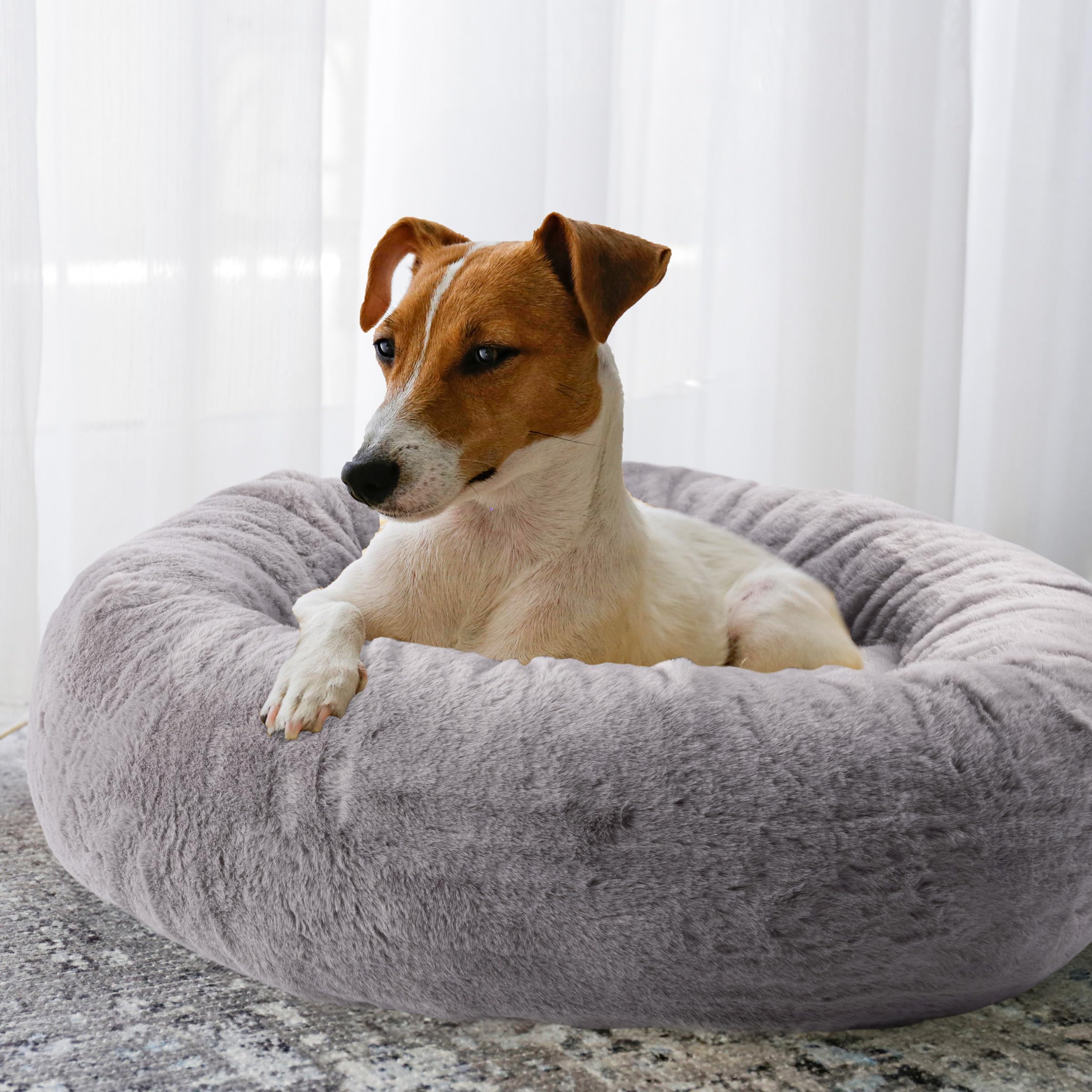 Petmaker Dog Bed - Donut Dog Bed And Cat Bed For Small Pets - Dog Bed With Removable Washable Cover And Anti-Slip Bottom - Puppy