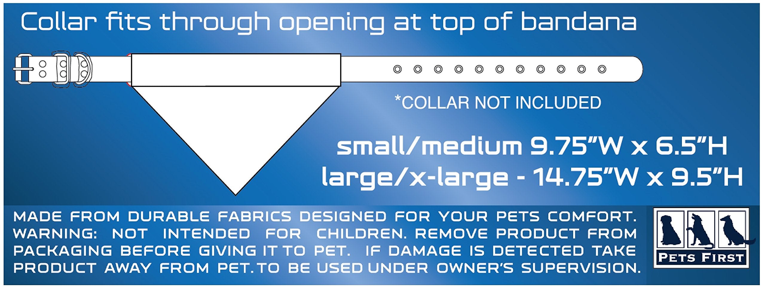 Pets First Collegiate Pet Accessories, Reversible Bandana, Usc Trojans, Large/X-Large