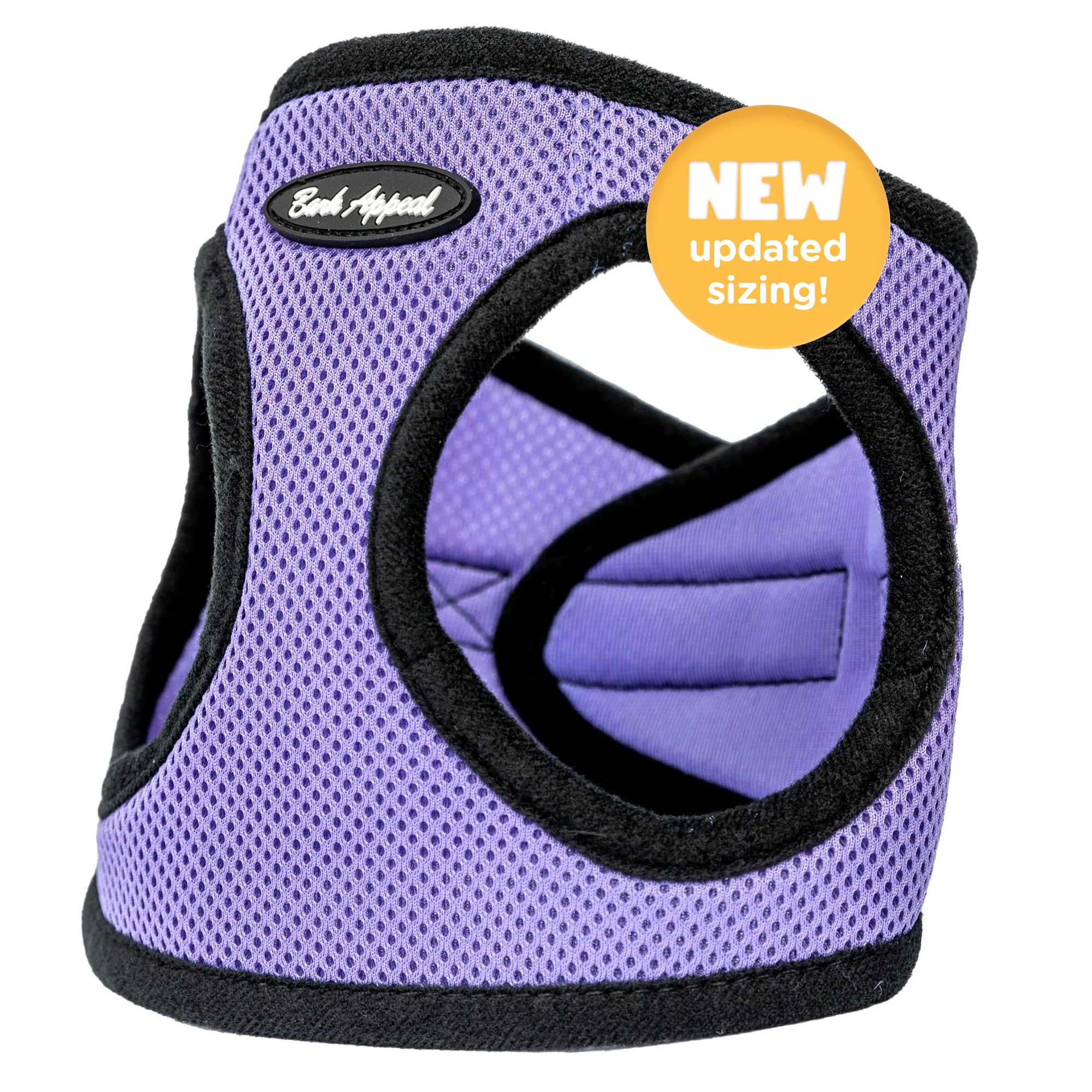 Bark Appeal Lavender Step-In Dog Harness For Small-Medium Pets – Updated Sizing, Re-Measuring Is Essential – Soft Vest Harness – Anti-Choke With Adjustable Strap & Heavy Duty Clip – Small