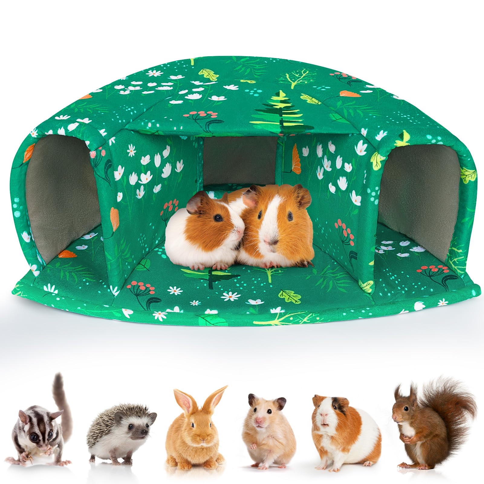 Unicorn Catcher Guinea Pig Hideout - Large Cozy Bed, Warm House, Washable Tunnel Accessories For Small Pets: Hamster, Chinchilla