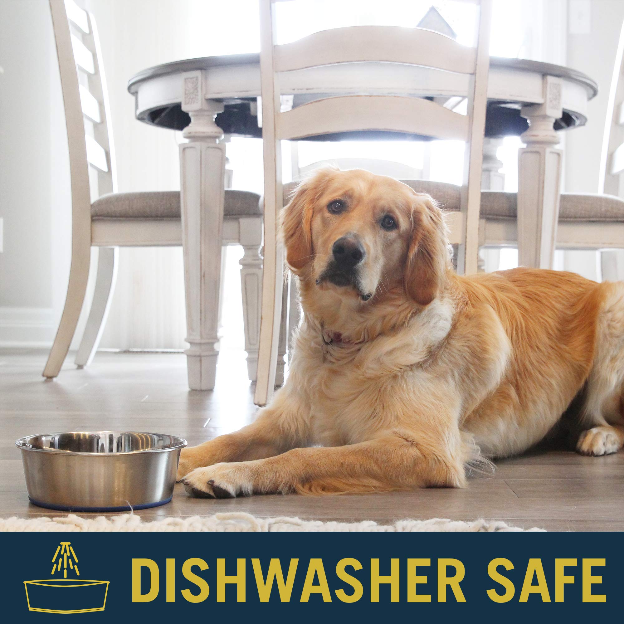 Ourpet'S Durapet Stainless Steel Bowl, 5 Cups, 6.9''X6.9''X2.5''