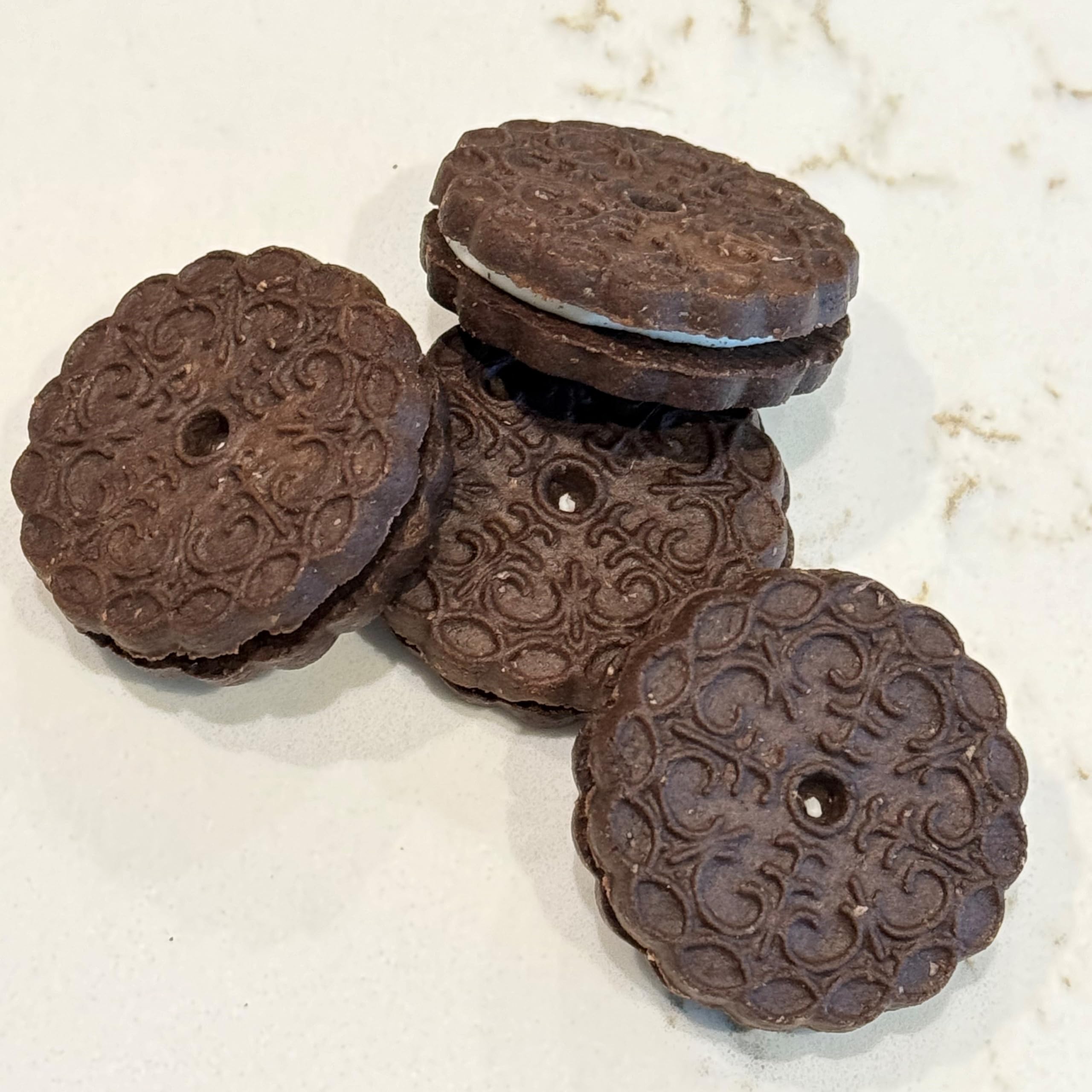 Exclusively Dog Carob Sandwich Cremes Cookies - All Natural Dog Treats, No Animal Byproducts, Baked in The USA, Ideal for Medium