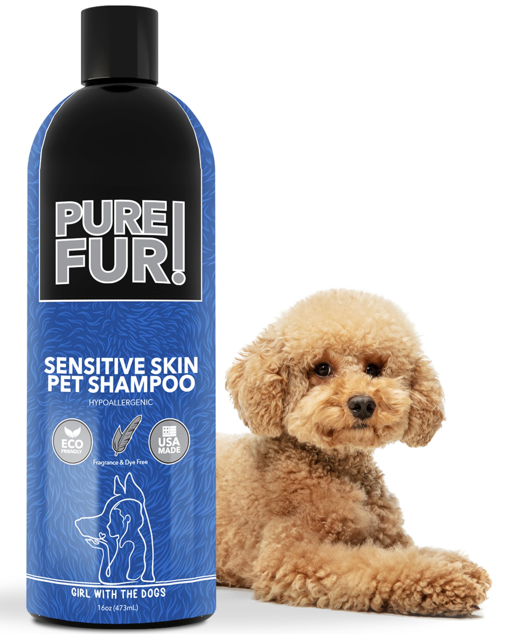Girl With The Dogs Pure Fur! Sensitive Skin Pet Shampoo, 16 Oz