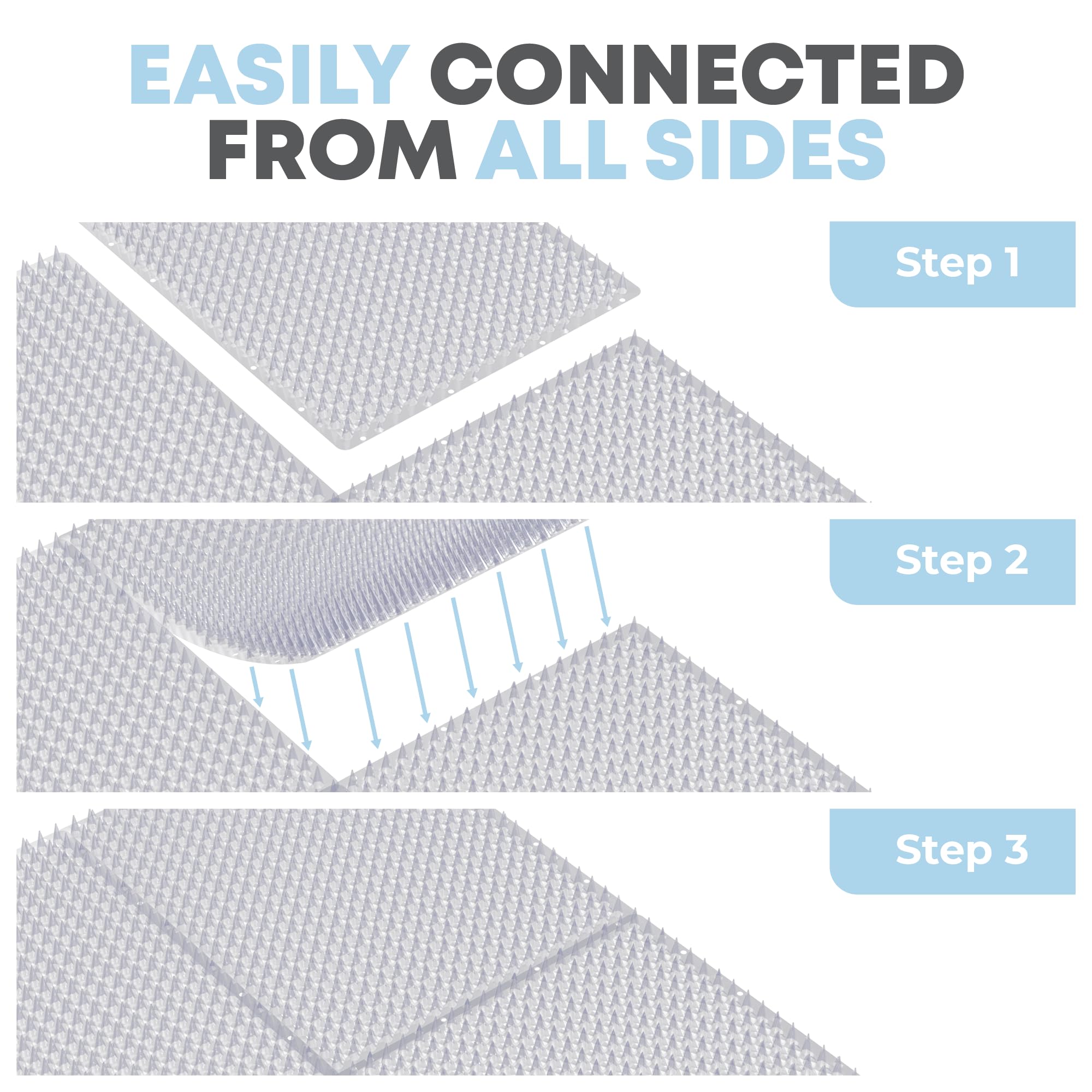 Petfolio 12 Pack Upgraded Scat Mat For Cats - 16 x 13 Inch Cat Repellent Mat With Uneven Spikes Is An Effective Pet Training Mat