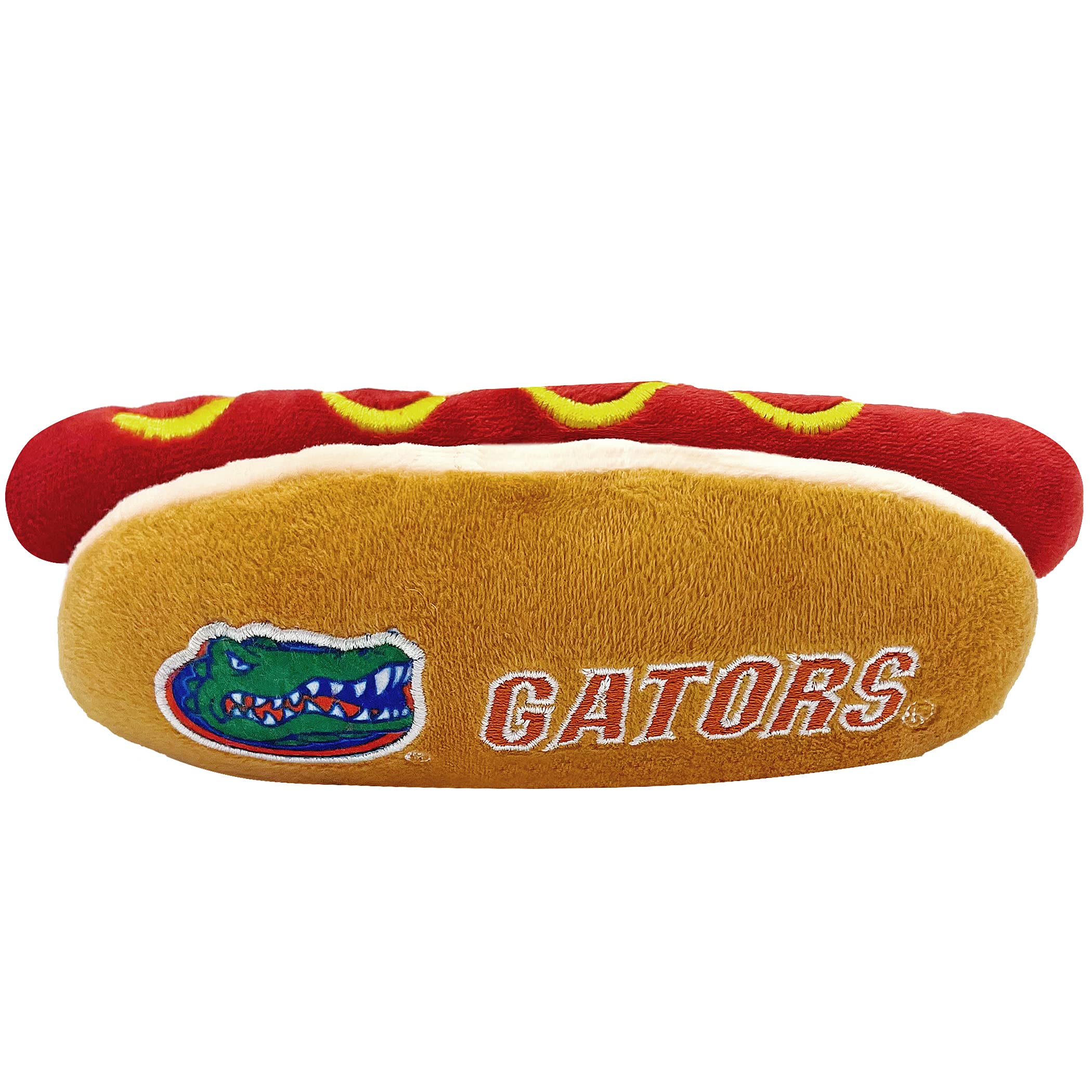 Pets First Ncaa Florida Gators Hot Dog Plush Dog & Cat Squeak Toy- Cutest Hot-Dog Snack Plush Toy For Dogs & Cats With Inner Squ