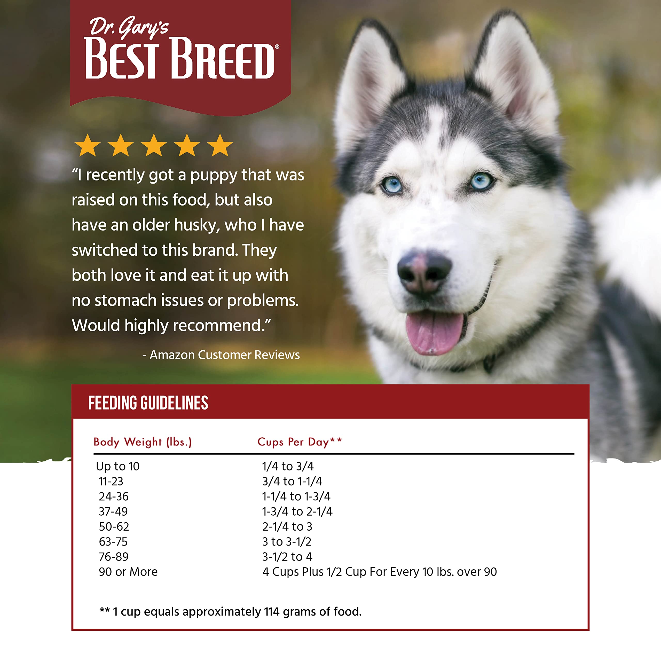 Dr. Garys Best Breed Coldwater Recipe Slow-Cooked in USA, Natural Dry Dog Food for All Breeds and Sizes, 4lbs
