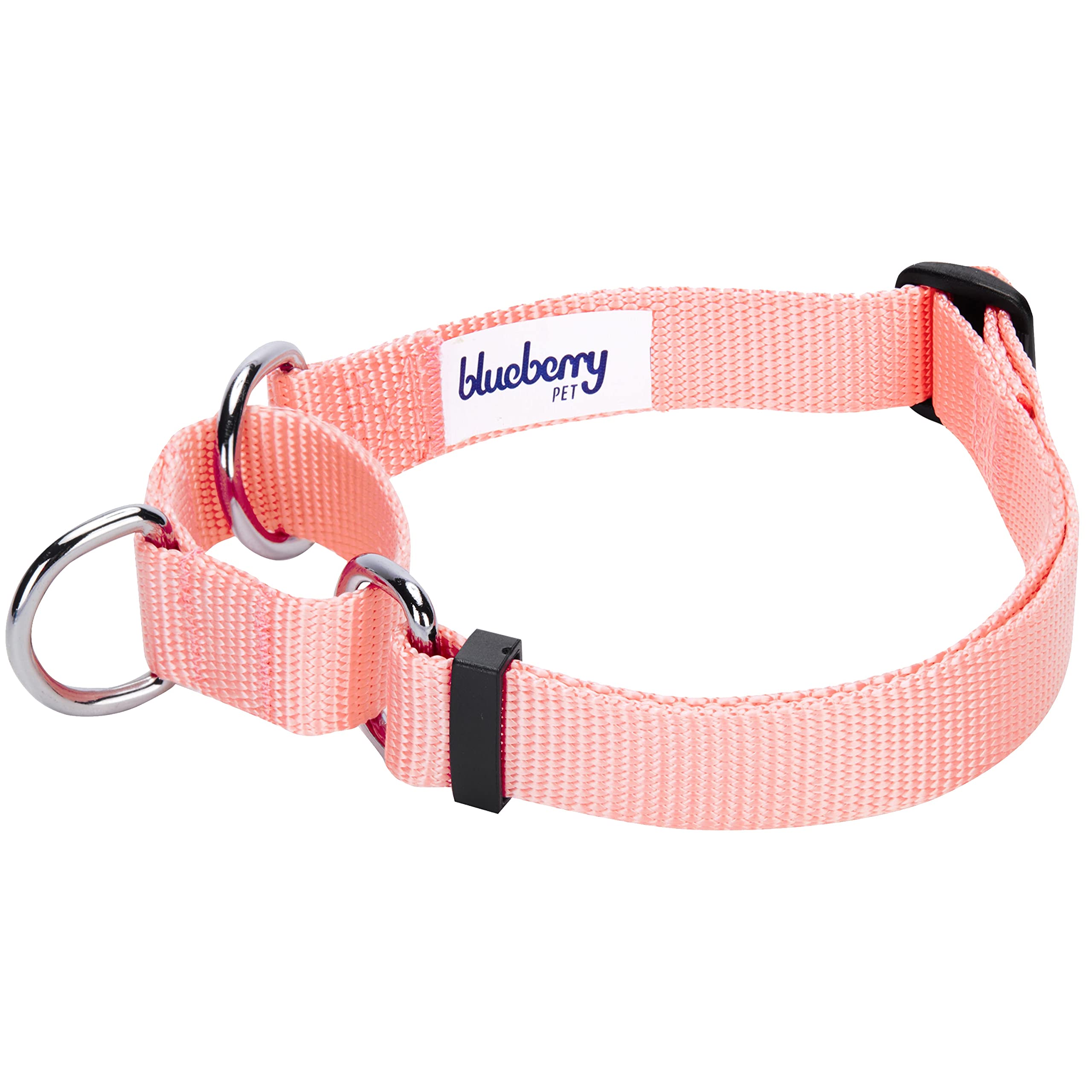 Blueberry Pet Essentials Martingale Safety Training Dog Collar, Highlighter Yellow, Medium, Heavy Duty Nylon Adjustable Collars For Dogs