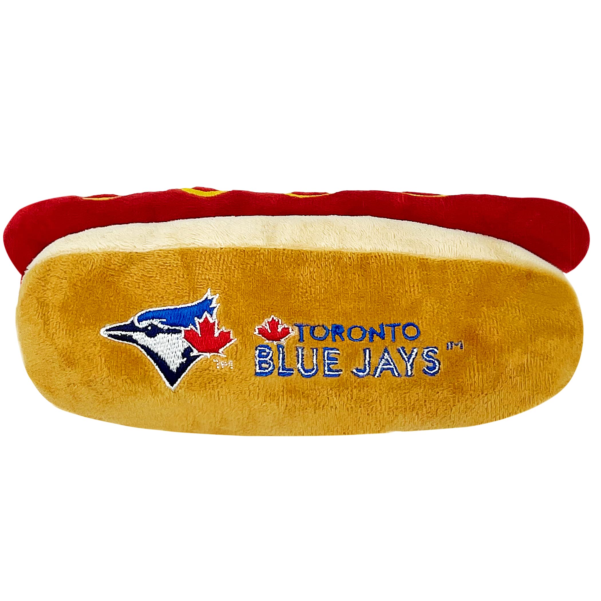 Mlb Toronto Blue Jays Plush Dog Toys - Stadium Theme Snacks - Cutest Plush Hot-Dog Toy For Dogs & Cats With Inner Squeaker & Pre