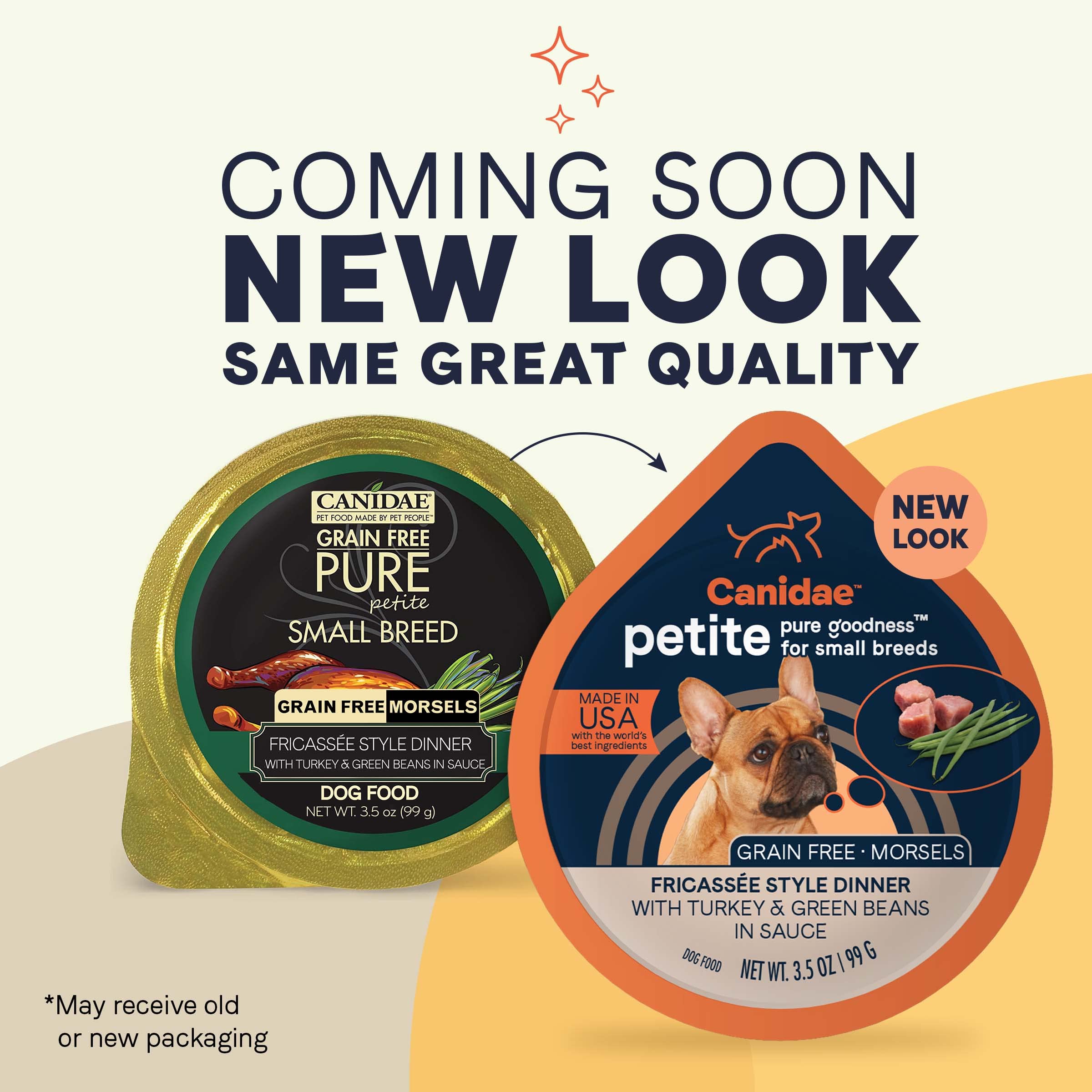 Canidae Pure Petite Premium Wet Dog Food for Small Breeds, Turkey & Green Beans Morsels, 3.5 oz. (Pack of 12)