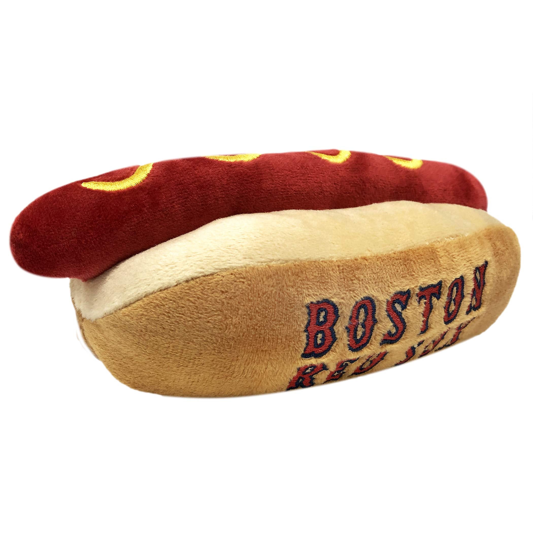 Mlb Boston Red Sox Plush Dog Toys - Stadium Theme Snacks - Cutest Plush Hot-Dog Toy For Dogs & Cats With Inner Squeaker & Premiu