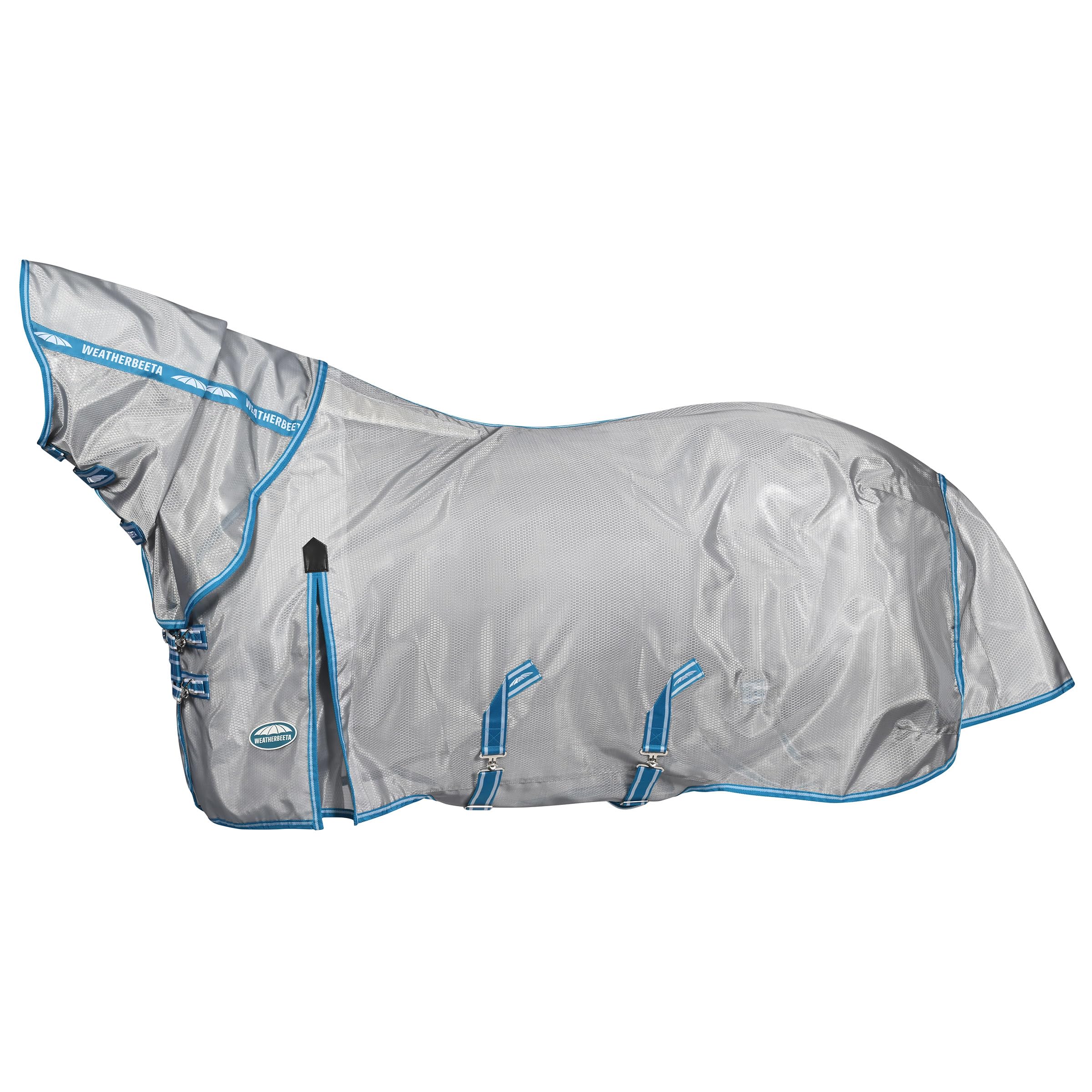 Weatherbeeta Comfitec Hexi Shield Combo Neck, Silver/Teal Blue, 78'