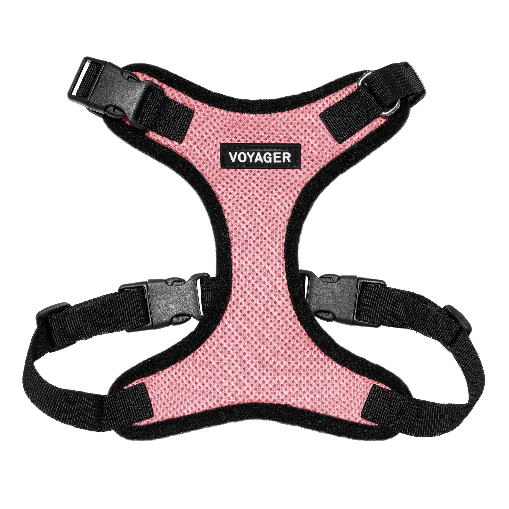 Voyager Step-in Lock Pet Harness - All Weather Mesh, Adjustable Step in Harness for Cats and Dogs by Best Pet Supplies - Pink/Bl