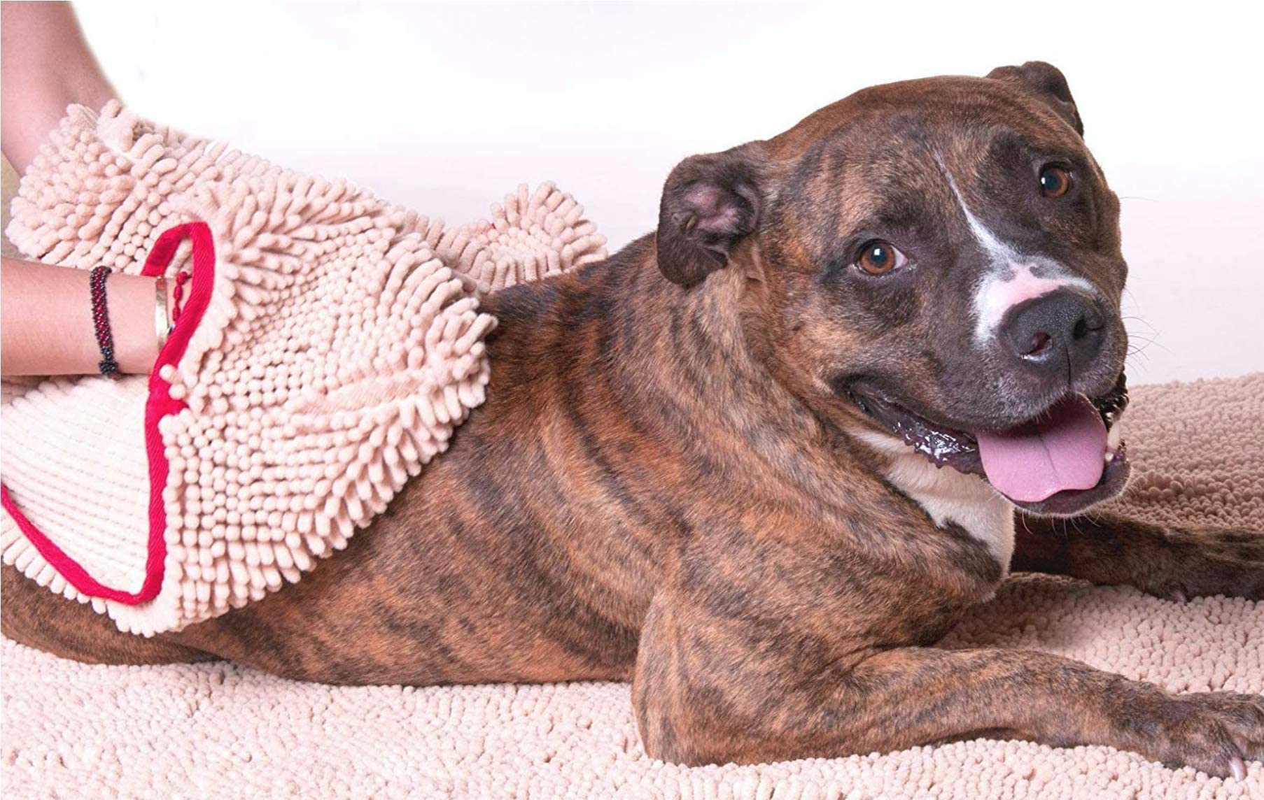 My Doggy Place Dog Towel - Super Absorbent Microfiber Towel With Hand Pockets - Dog Bathing Supplies - Quick Dry Shammy Towel - Washer And Dryer Safe - Charcoal - 30 X 12.5 In