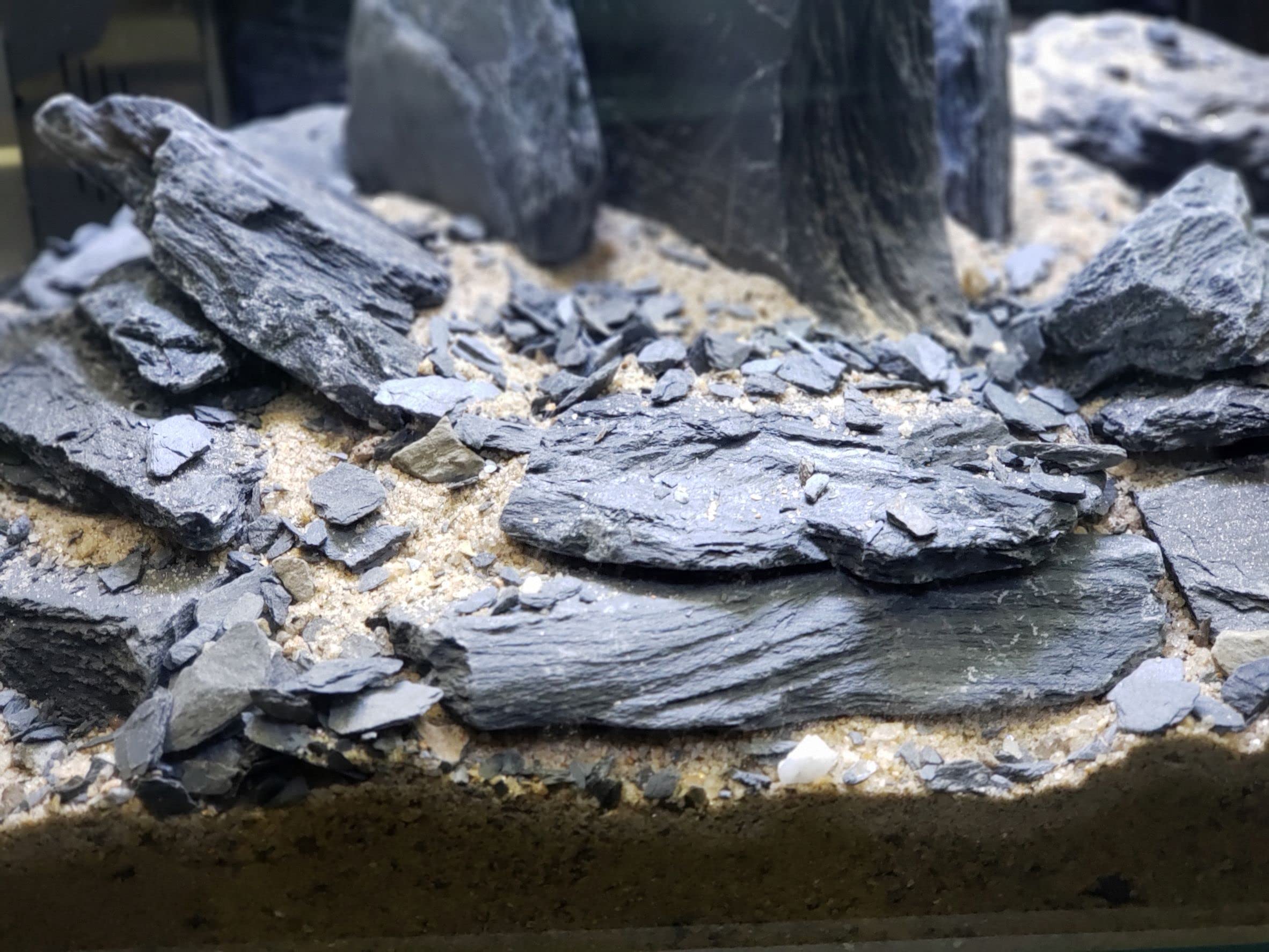 Small World Slate & Stone Natural Slate Rocks for Miniature Gardens, 3-5 Inch, 12 Pounds