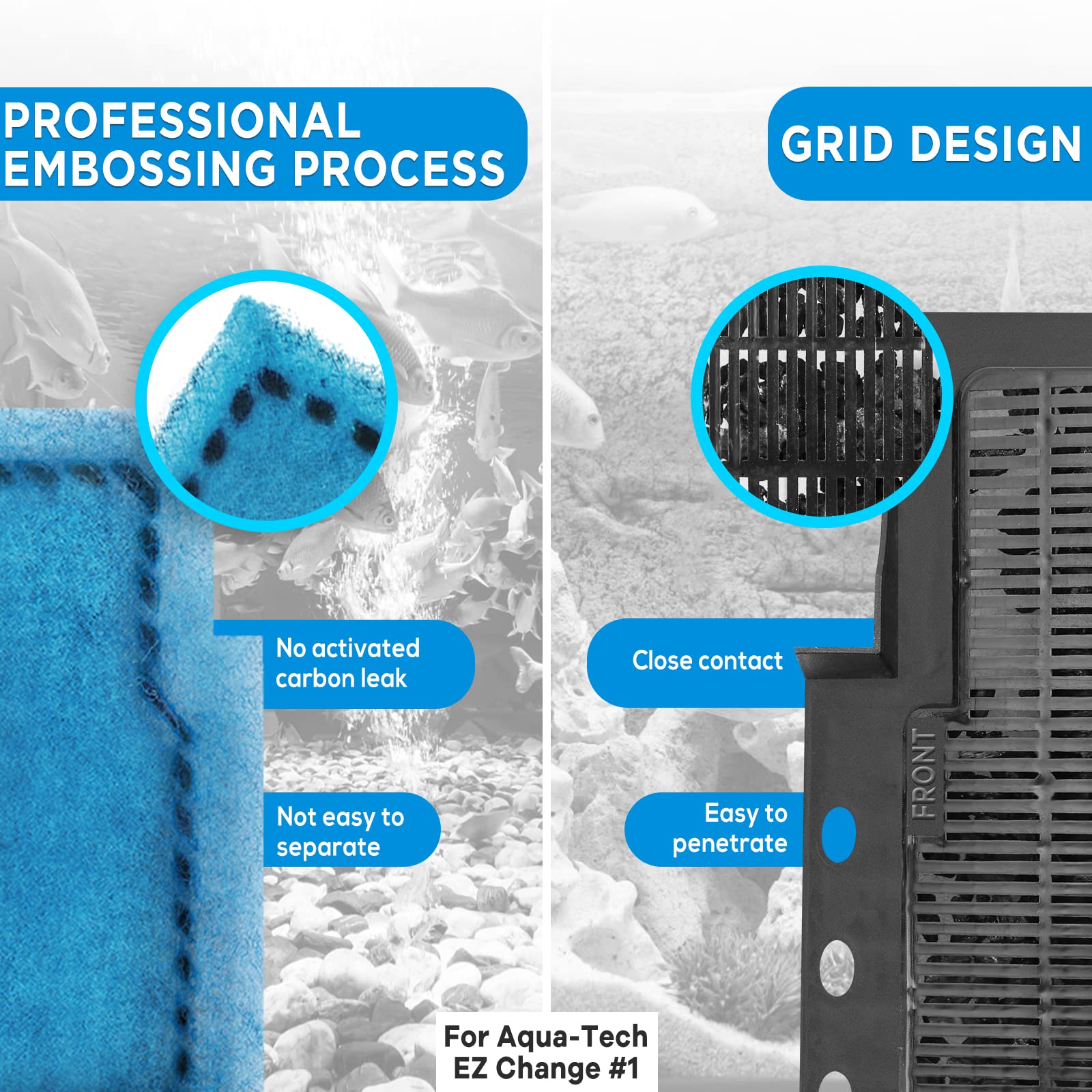 Xbbwmrs 16 Pcs Aquarium Filter Cartridge Compatiable With Aqua-Tech Filters (Ez-Change #1) Fish Tank Filter Cartridge Compatiabl