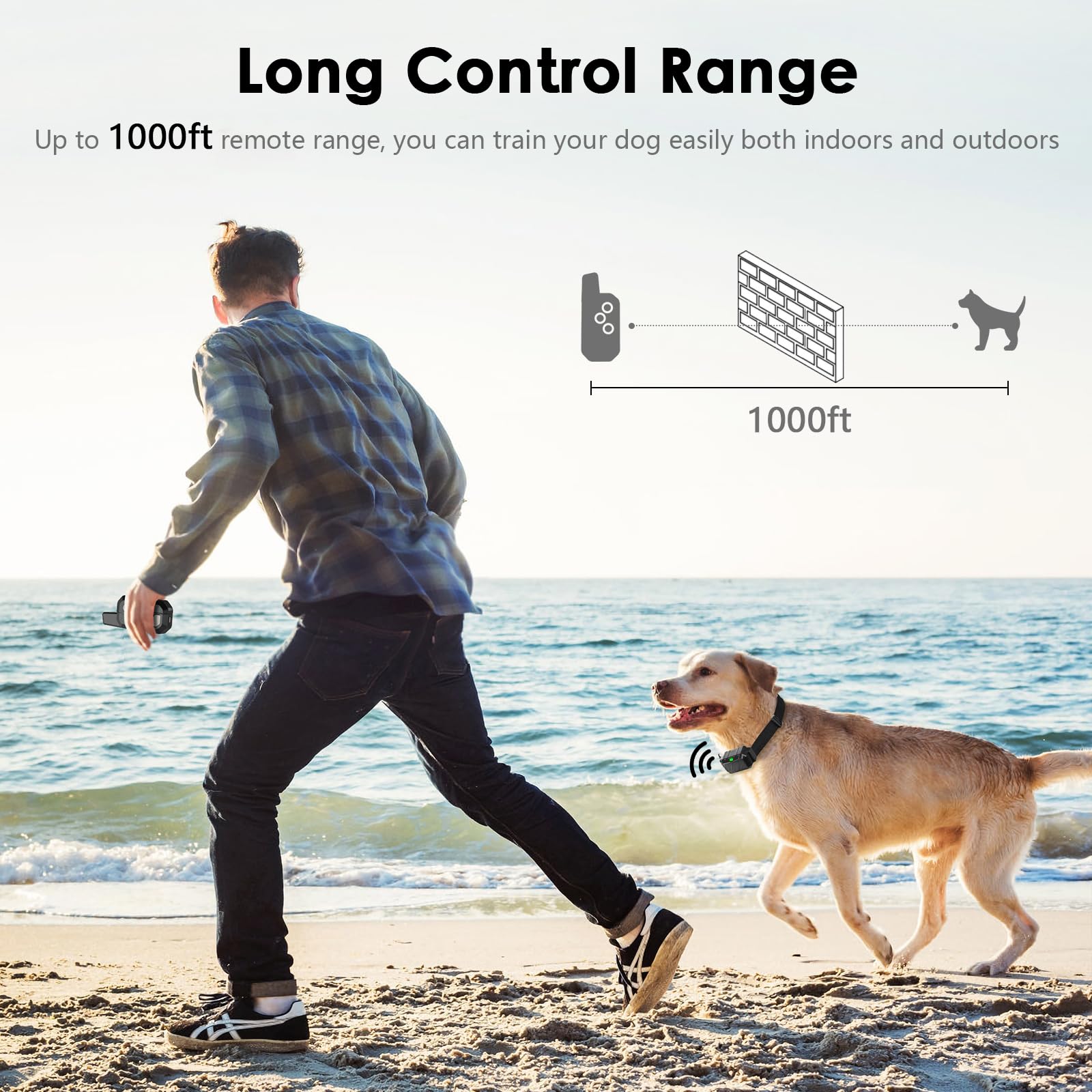 Dog Shock Collar, Ip67 Waterproof Dog Training Collar With Remote, 3 Training Modes, Shock, Vibration And Beep, Rechargeable Electric Shock Collar For Large Medium Small Dog