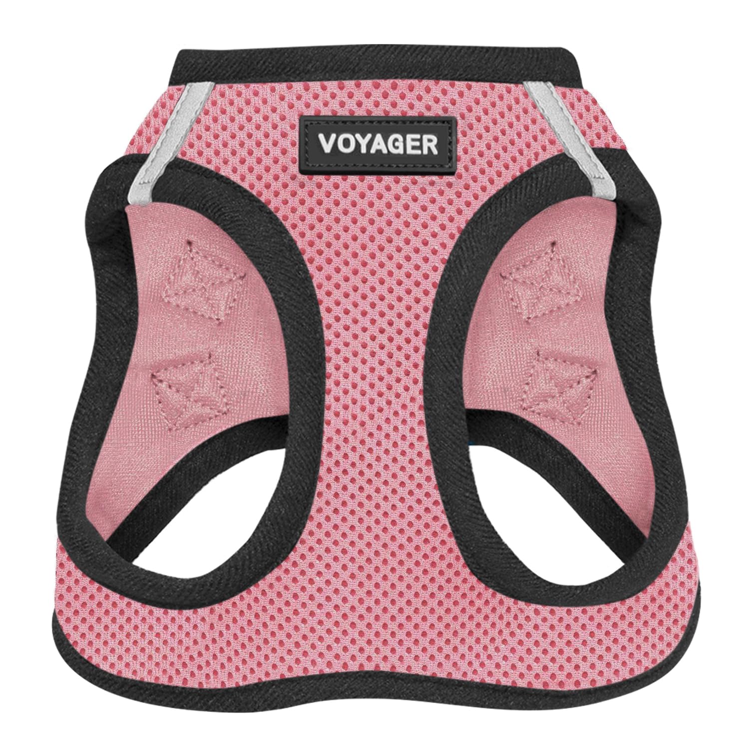 Voyager Step-In Air Dog Harness - All Weather Mesh Step In Vest Harness For Small And Medium Dogs And Cats By Best Pet Supplies - Harness (Pink/Black Trim), M (Chest: 16-18')