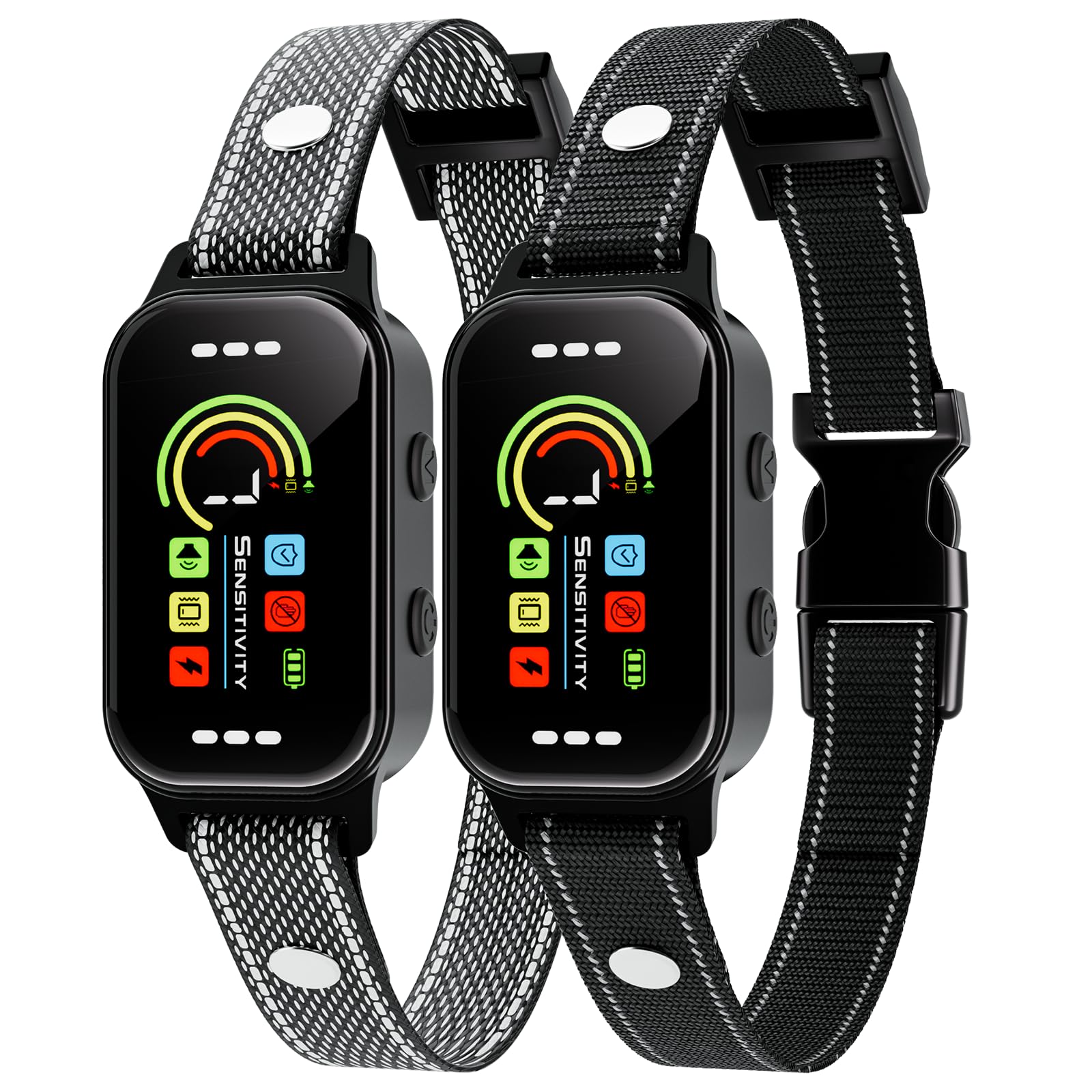 Bark Collar 2 Pack,Bark Collar For Large Medium Small Dogs 8-120Lbs,Rechargeable Anti Bark Training Collar With 7 Adjustable Sen