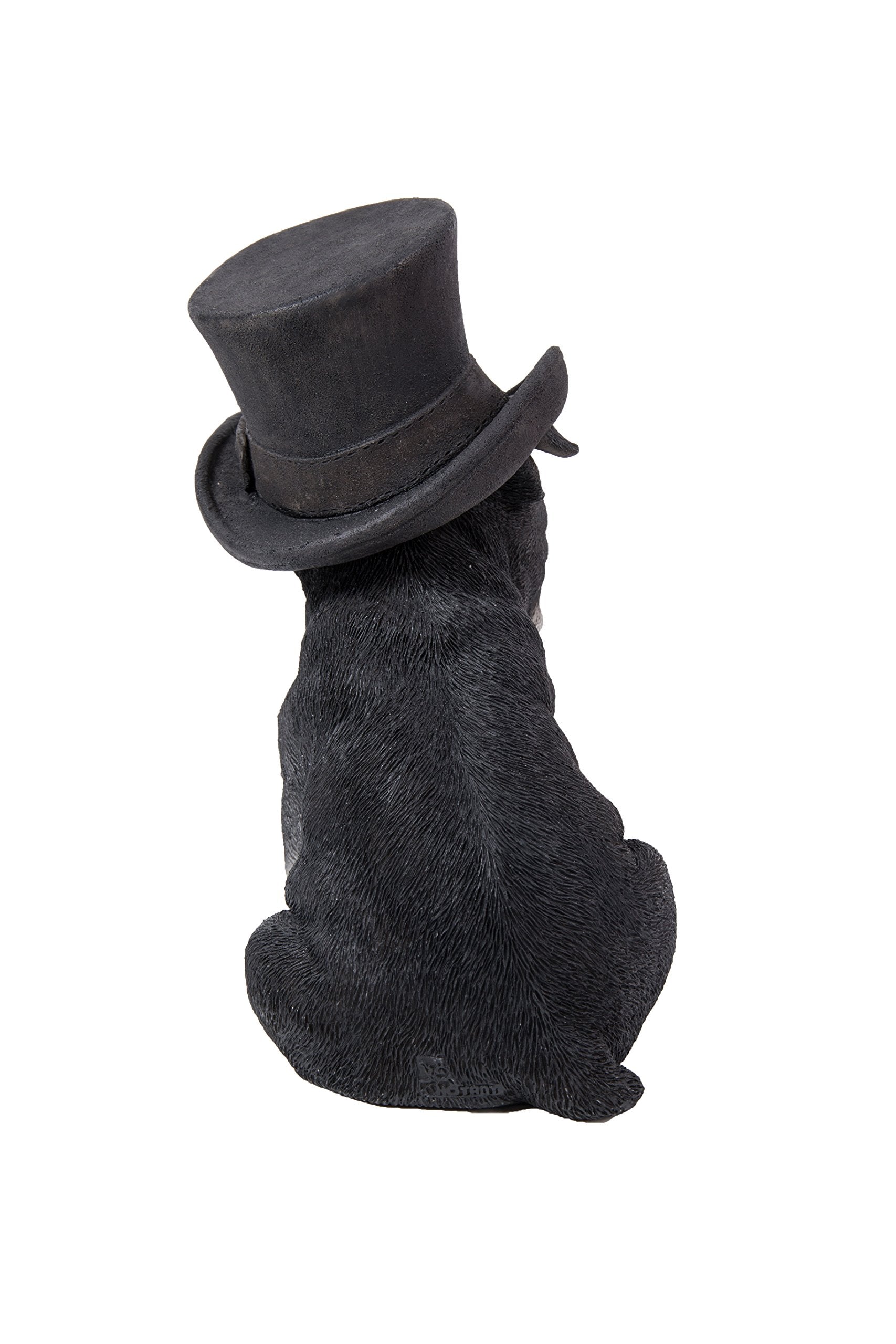 Hi-Line Gift Ltd. Boston Terrier With Top Hat - Spectacle And Bow Tie, Black And White