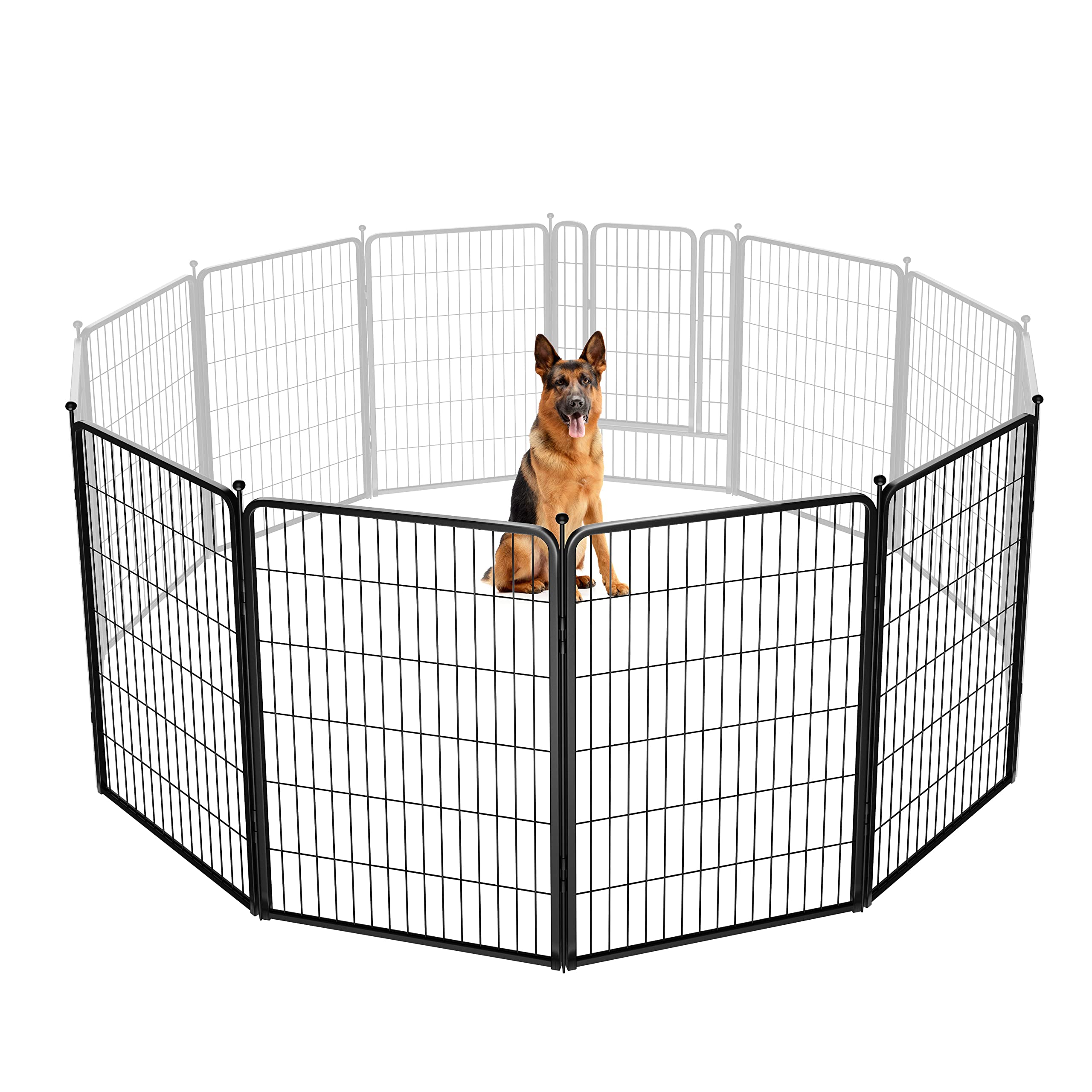 Fxw Rollick Dog Playpen, 45'' Height For Small/Medium/Large Dogs, Designed For Camping, Yard, 4 Panels
