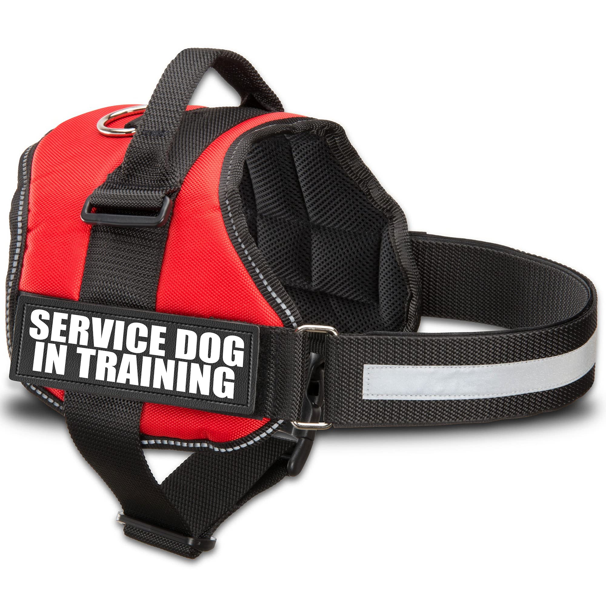 Industrial Puppy Service Dog In Training Vest With Hook and Loop Straps and Handle - Harnesses In Sizes From XXS to XXL - Servic
