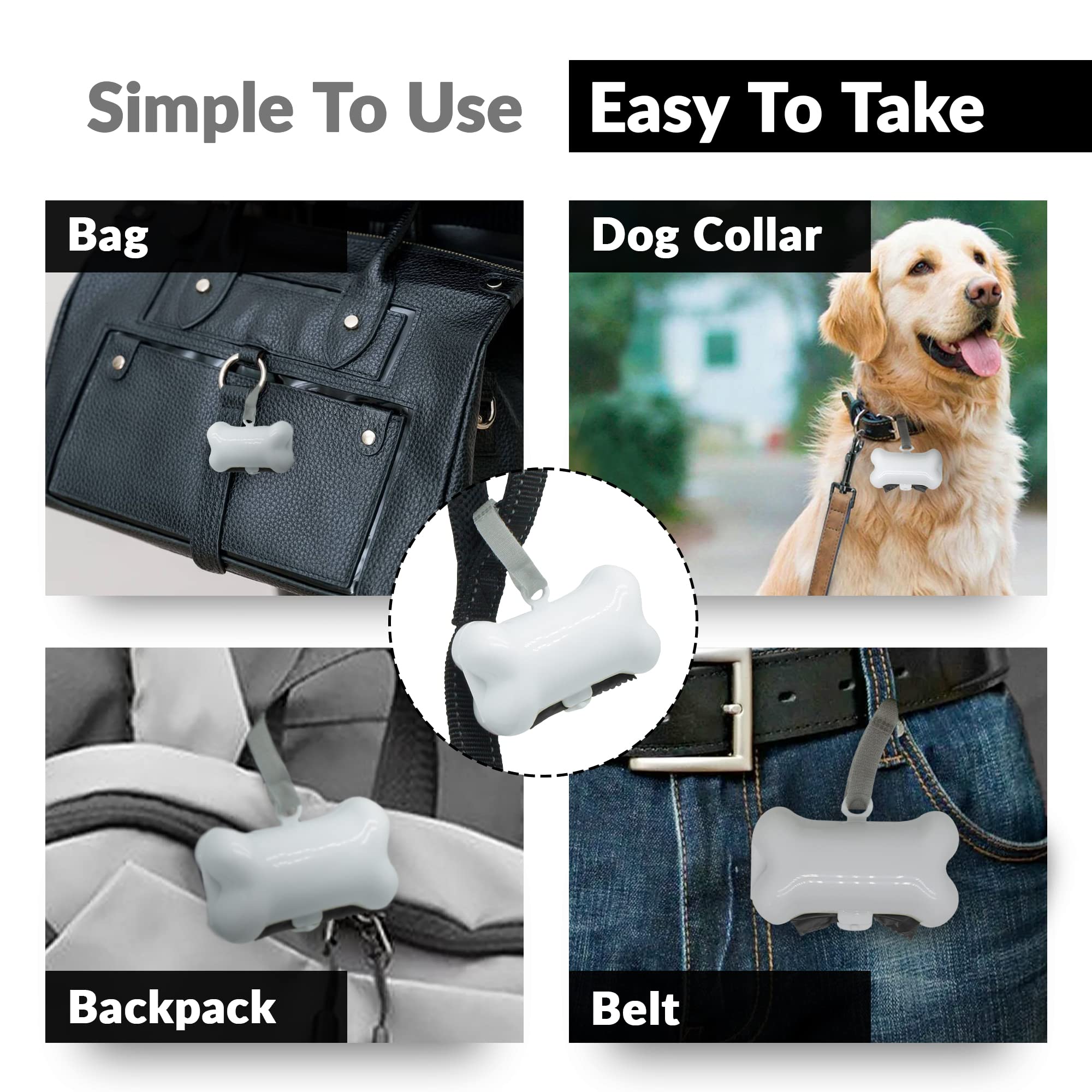 Gorilla Supply Dog Poop Waste Bags With Dispenser And Leash Tie, 9' X 13', Black, 1000 Count