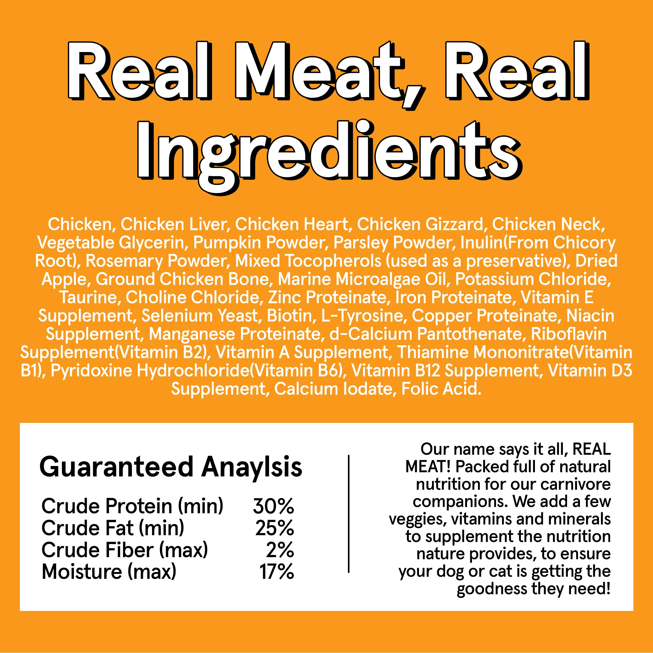 TRMC Real Meat Air Dried Dog Food w/Real USA Chicken - Four 5lb Bags of Grain-Free Real Meat Dog Food Sourced from Free-Range, C