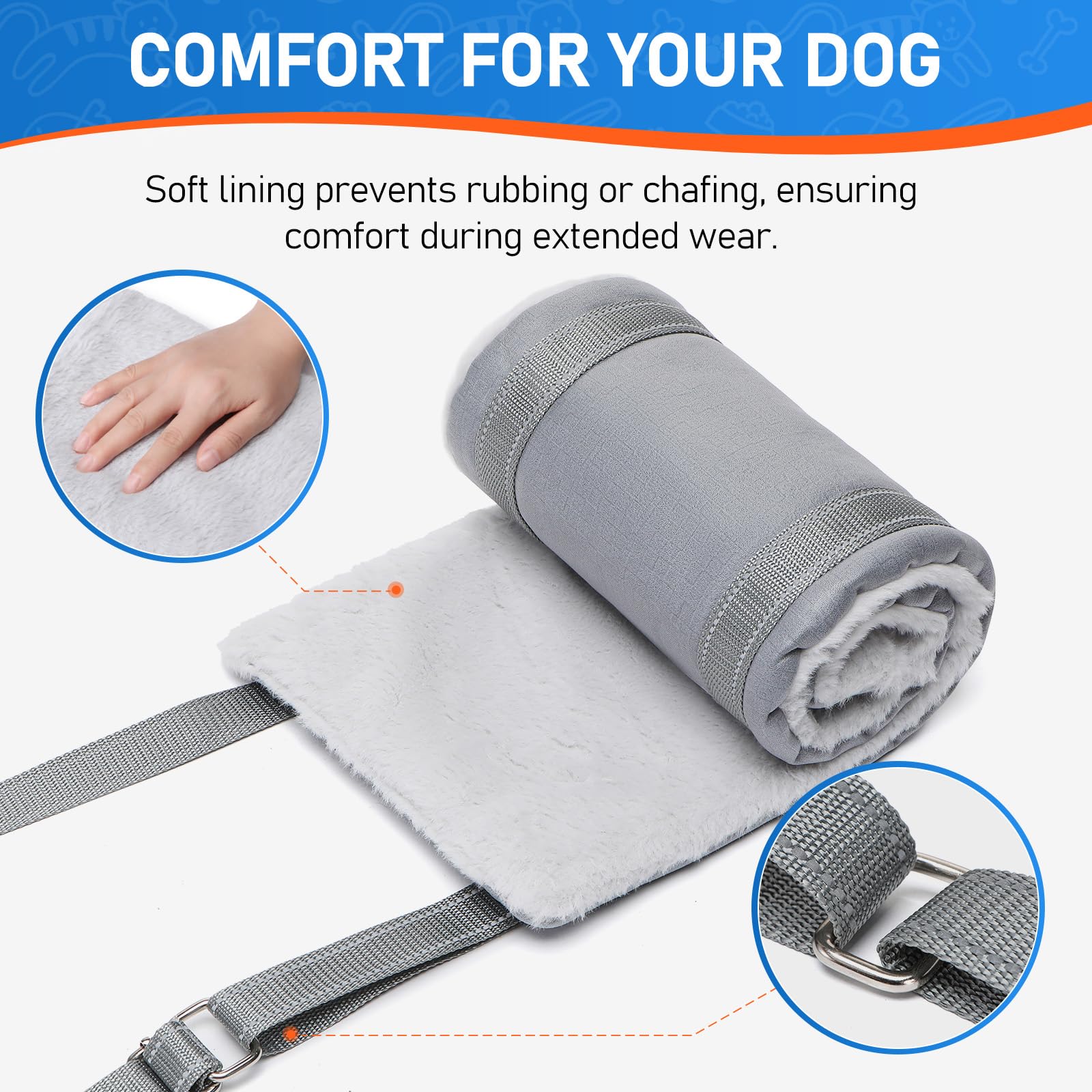 Dog Lift Harness For Large Dogs, Adjustable Dog Sling For Back Legs, Hip Support Harness To Help Lift Dogs Rear For Canine Aid A