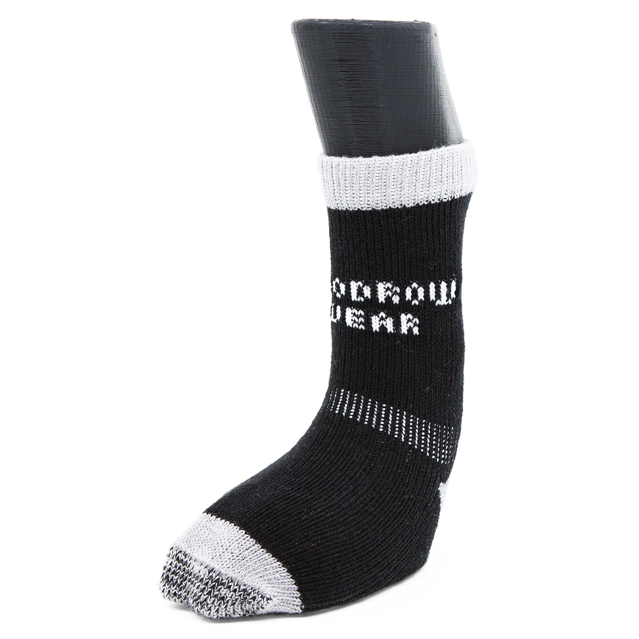 Woodrow Wear, Power Paws Greyhound Edition Advanced Dog Socks, Black Grey, XL, Fits 95-120 pounds