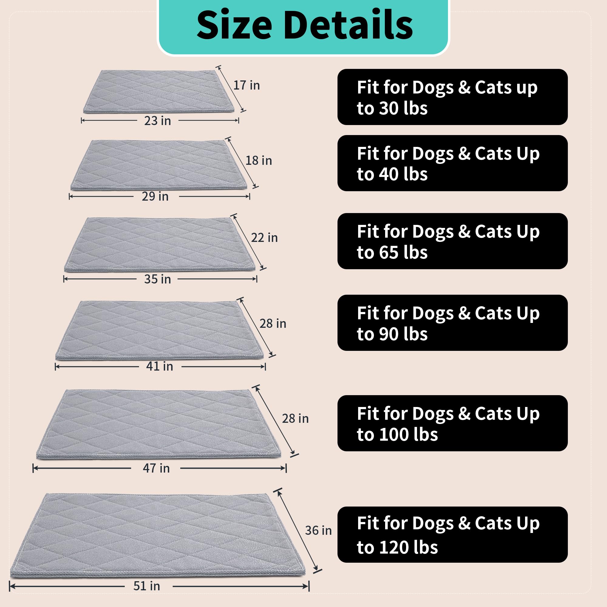 Mabozoo Indestructible Dog Beds, Chew Proof Dog Crate Pad For Aggressive Chewers,Machine Washable Quilted Dog Mat For Crate,Durable Dog Beds For Small Dogs,Grey Kennel Pad (22X35 In)