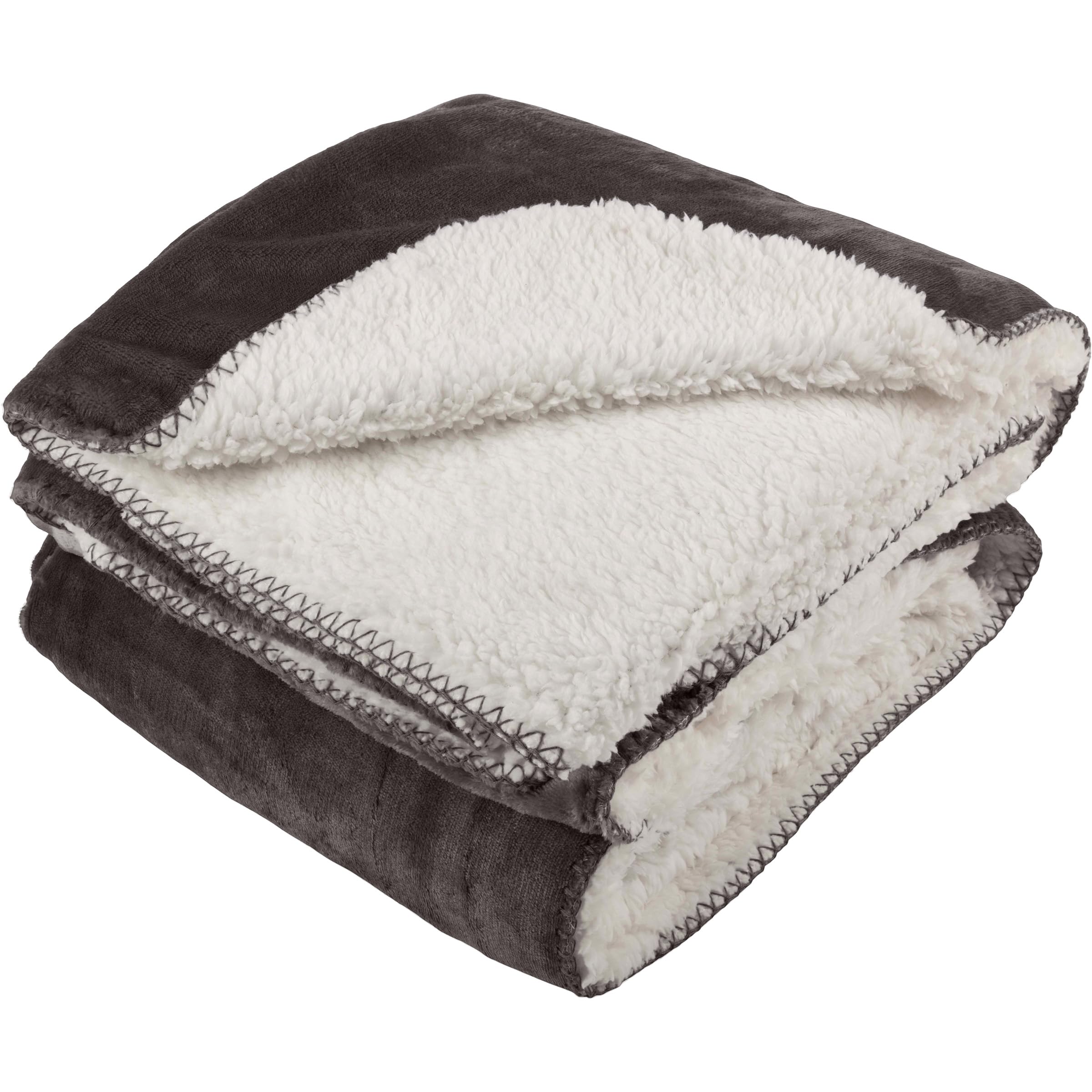 PETMAKER Dog Blanket - 60x80in Reversible Sherpa Blanket - Throw Blankets for Bed, Couch, or Car - Machine Washable Puppy Essent