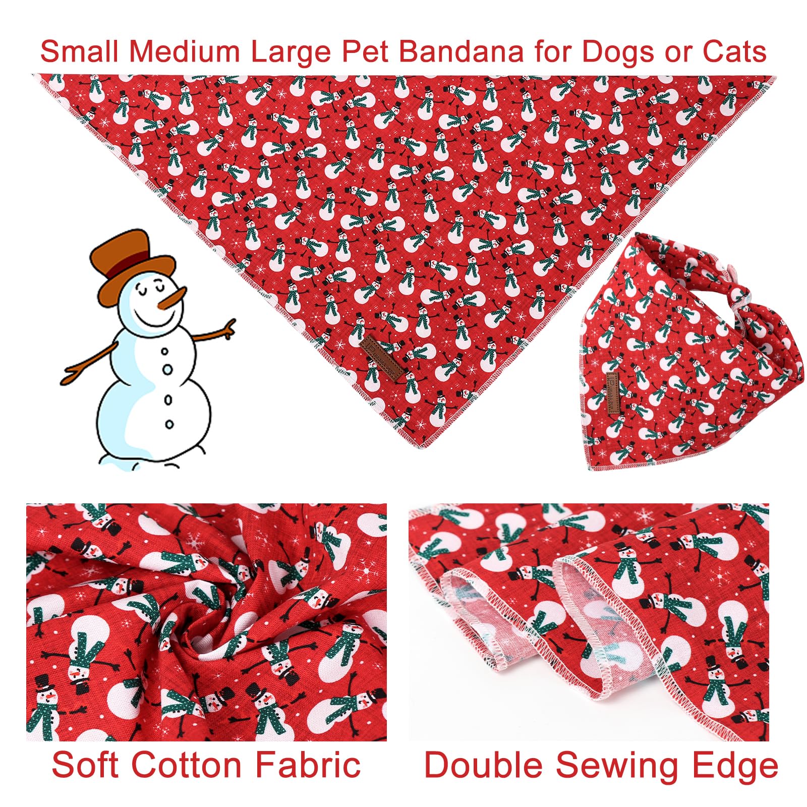 Up Urara Pup Christmas Dog Bandana, Triangle Bid Scarf For Small Medium Pets, Cotton Kerchief For Girl Boy Dogs Or Cats, Red Win