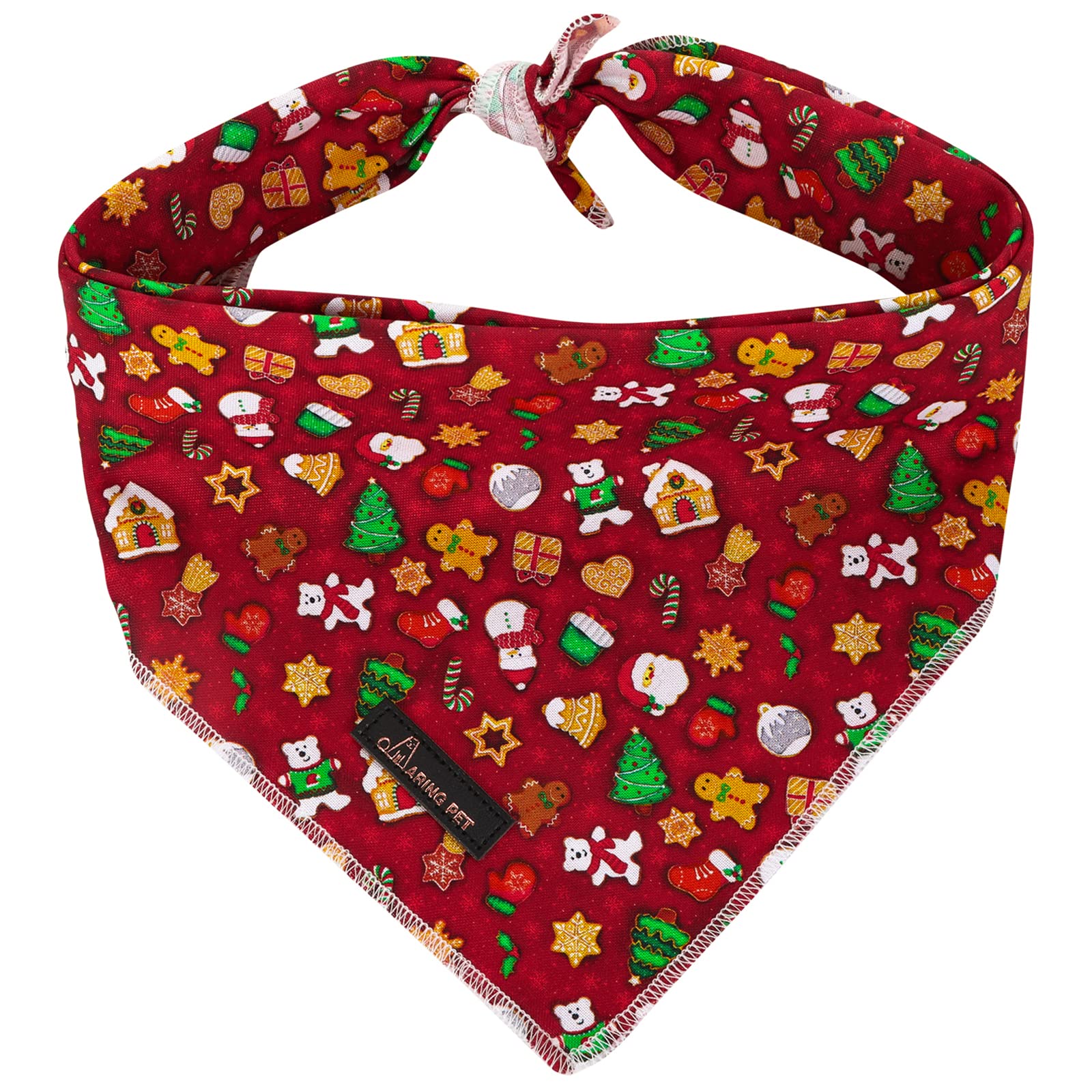 Aring Pet Christmas Dog Bandana - Cute Red Triangle Bibs, Comfortable Festival Scarf For Small To Large Boy Girl Dogs And Cats