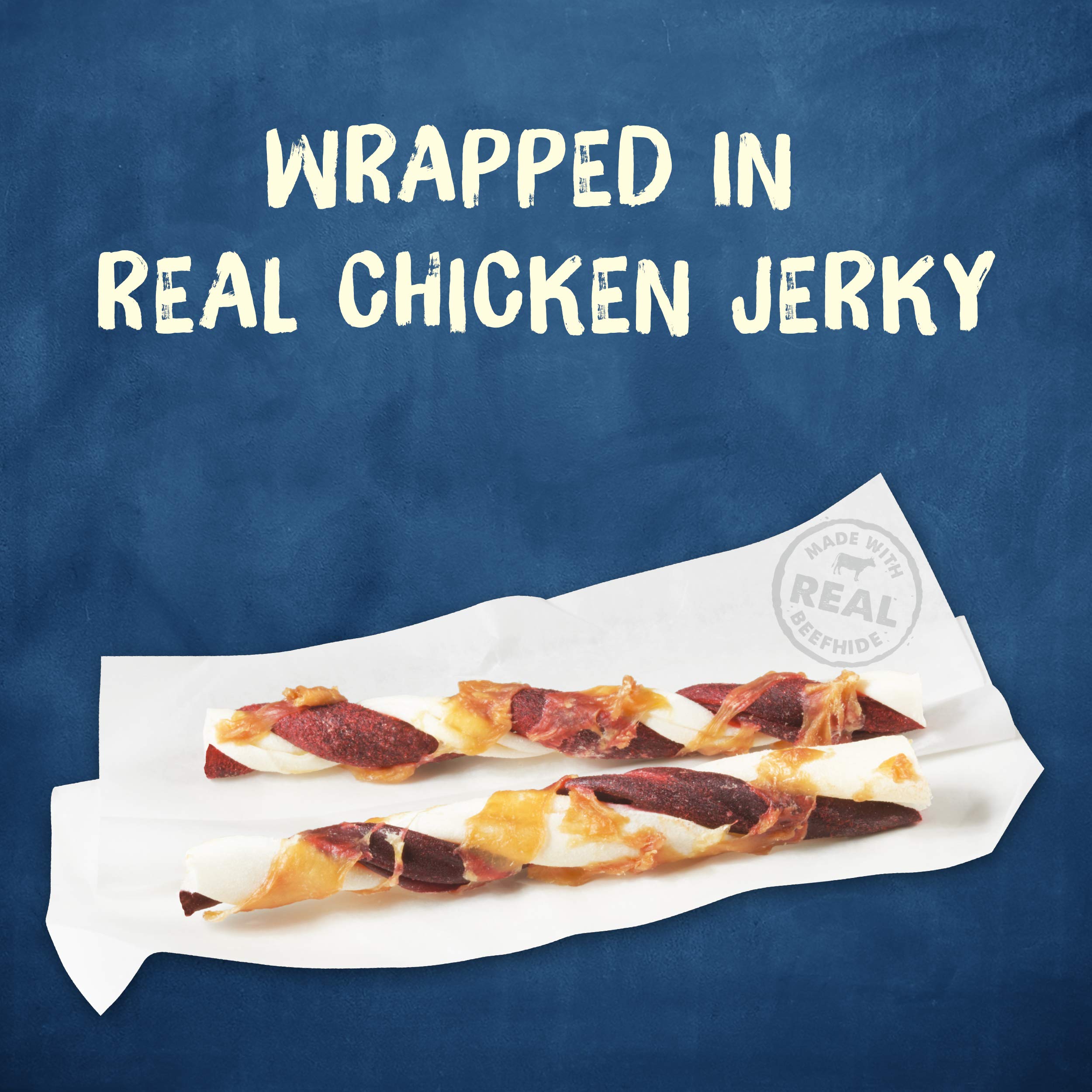 Purina Busy Bone Jerky Twists Grain Free Small/Med Breed Beefhide and Chicken Dog Jerky Treats - (Pack of 5) 20 ct. Pouches