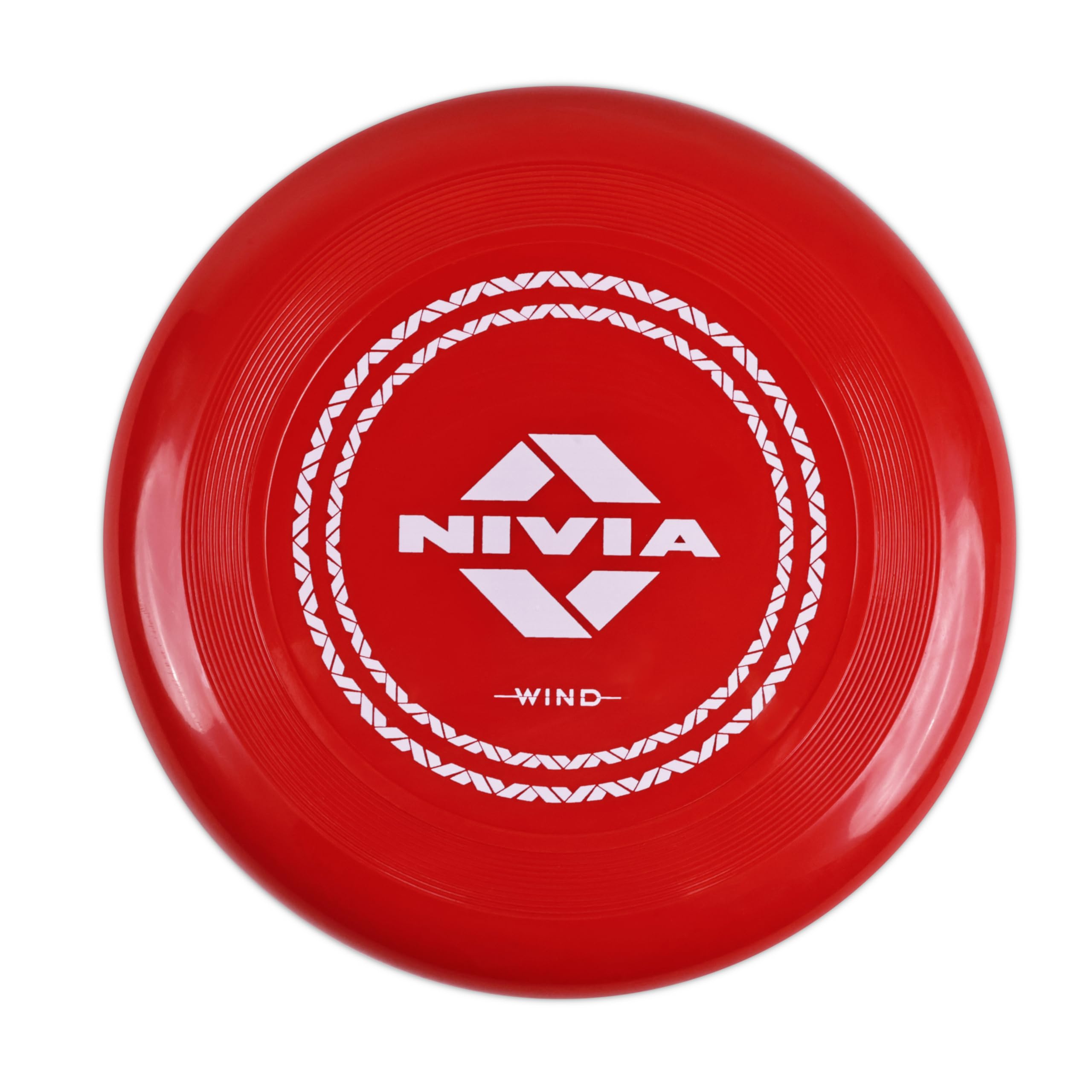 Nivia Frisbee For Outdoor Sports Games, Throwing Discs For Kids, Adults, And Dogs, Unbreakable Soft Flexible Plastic (Bright Red
